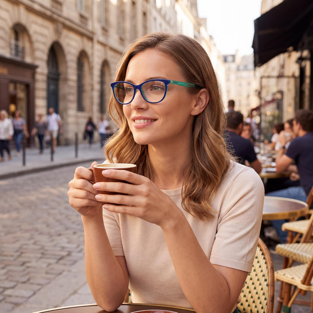 Polaroid Sunglasses Pld D395 Women's Blue Aqua Plastic Polycarbonate Non Polarized Optical Frames 52-16-145mm, Photo 4