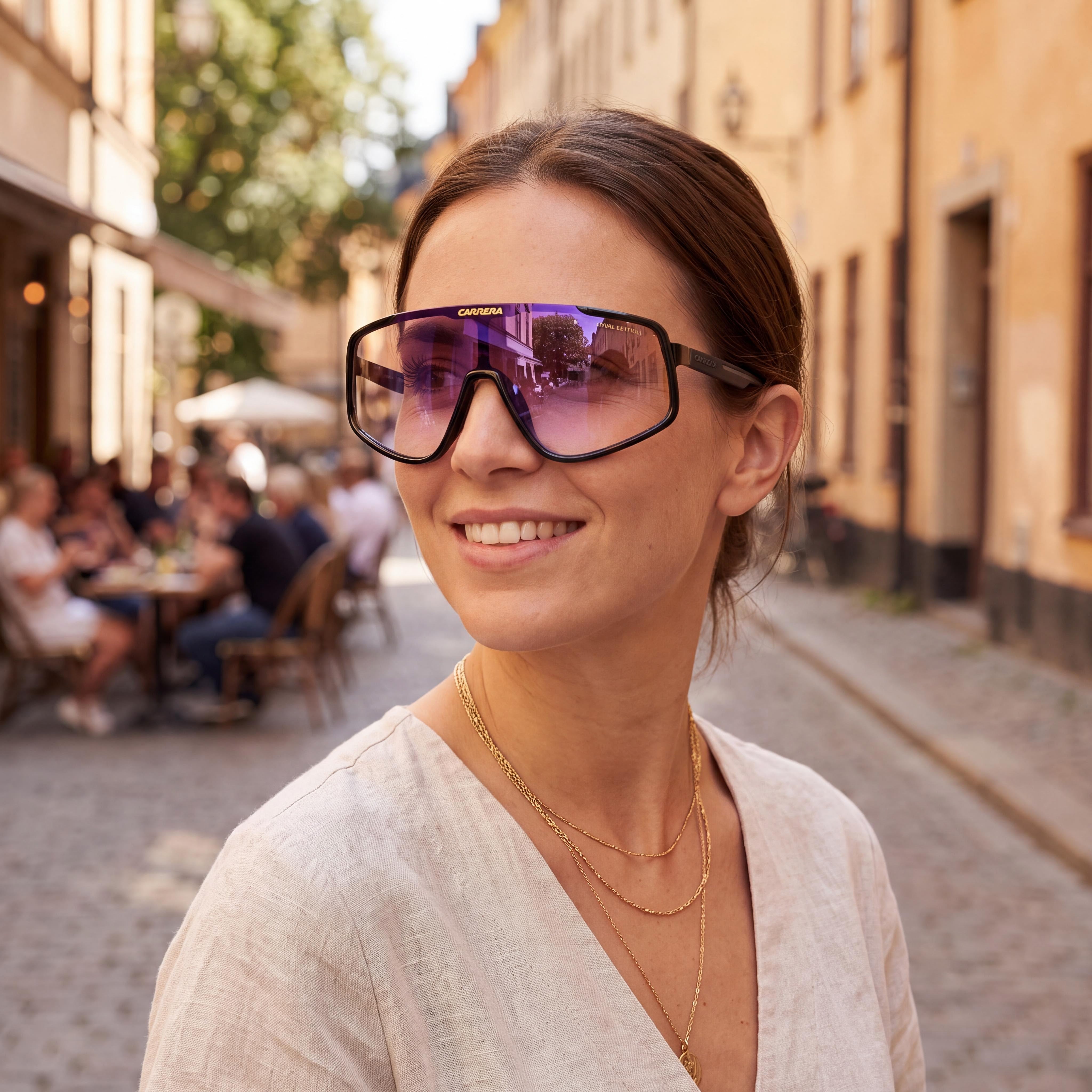 Carrera Carrera 4017/S Women's Black Plastic Frame UV Protection Non-Polarized Multilayer Violet Lens Sunglasses 99mm, Photo 6