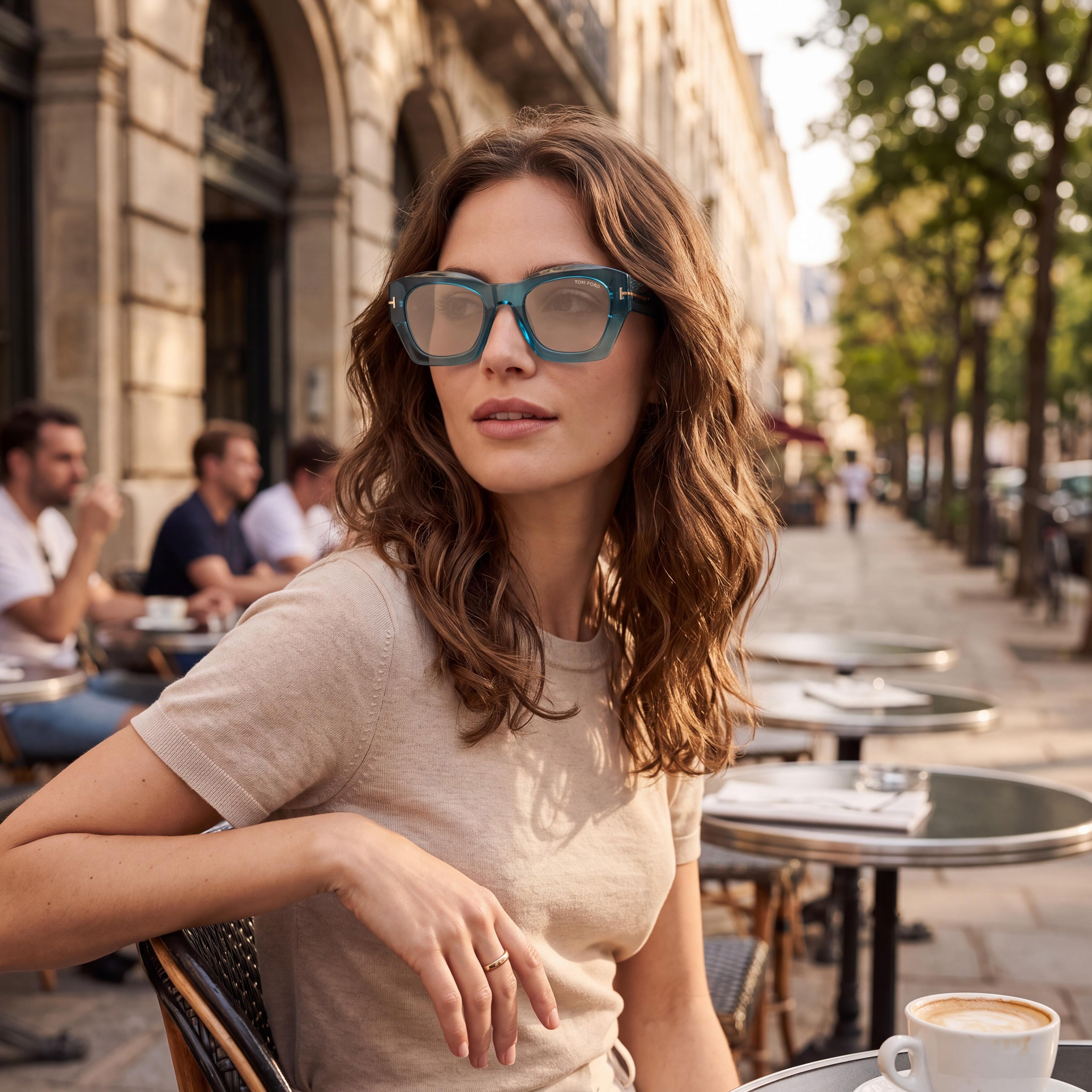 Tom Ford Ft1083 Women's Multi-Coloured Stainless Steel UV Protection Sunglasses with Grey Lenses 52-22-140, Photo 4