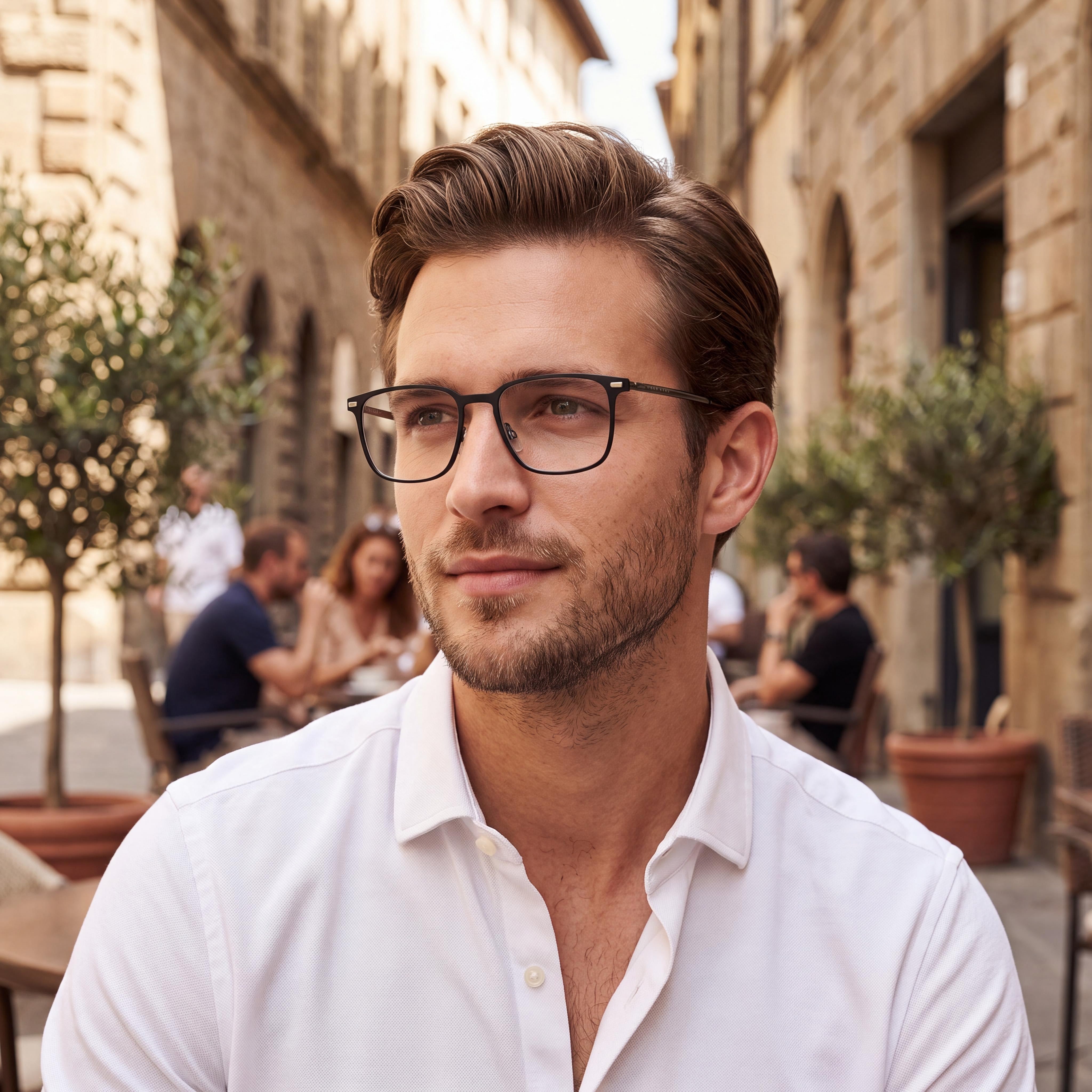 Hugo Boss Boss 1021 Men's Eyeglasses with Metal Frame in Matte Black finish, featuring a 52mm Lens Width., Photo 5