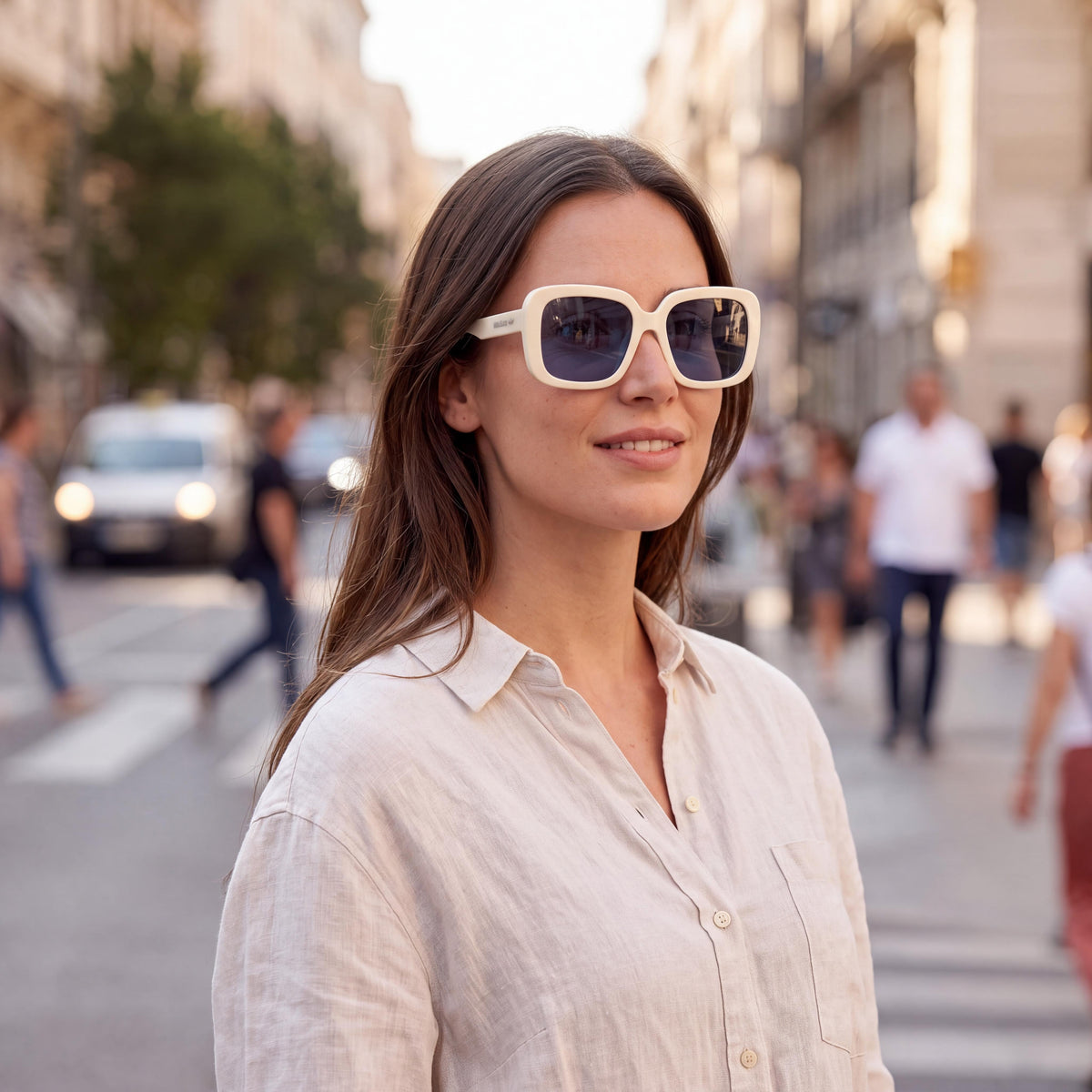 adidas Originals Or006521v Women's White Plastic Frame Blue Lens UV Protected Non-Polarized Sunglasses 56mm, Photo 3