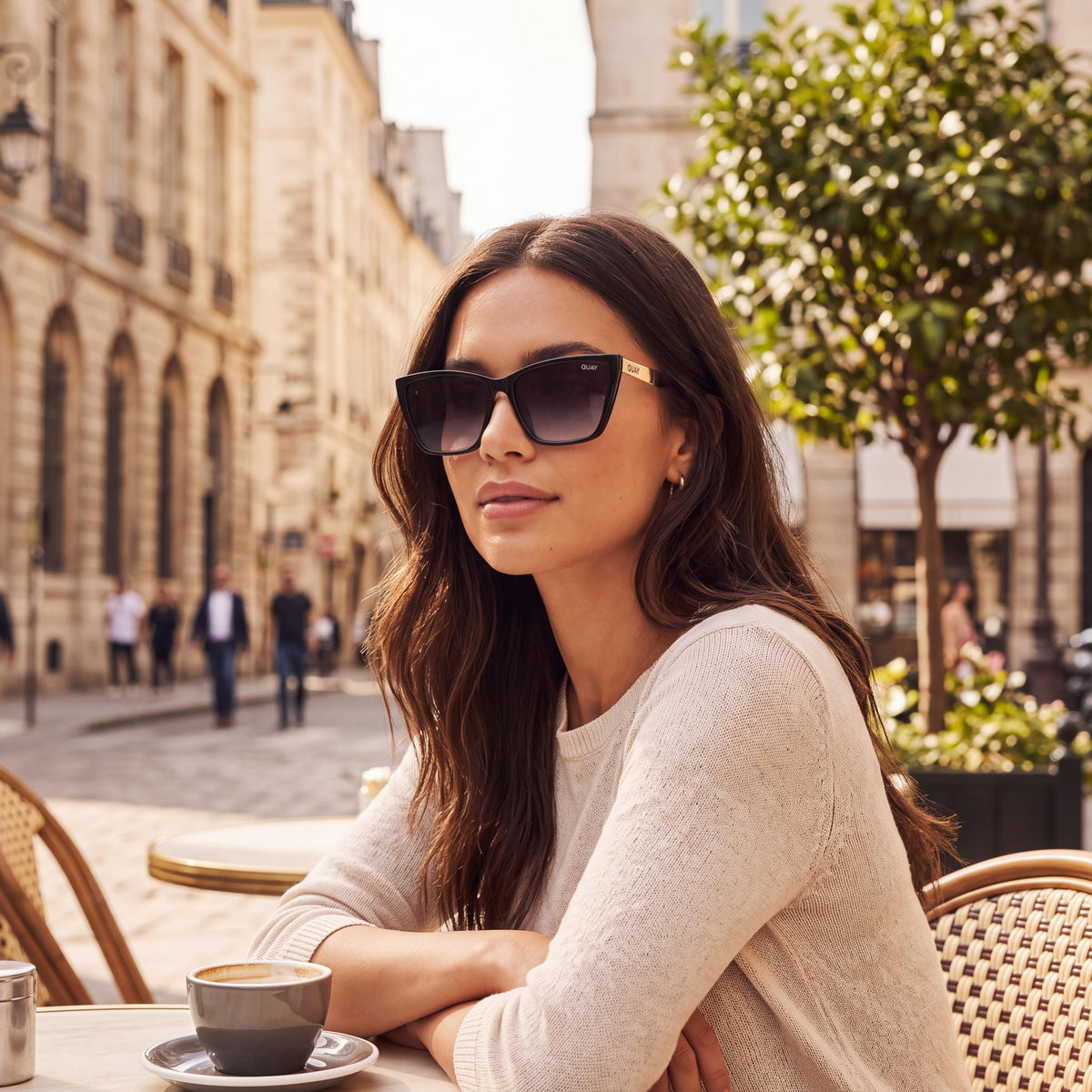 QUAY AUSTRALIA Call the Shots Remixed NO-NS-1972 Women's Black Smoke Non-Polarized Smoke UV Protection Sunglasses 145mm, Photo 5
