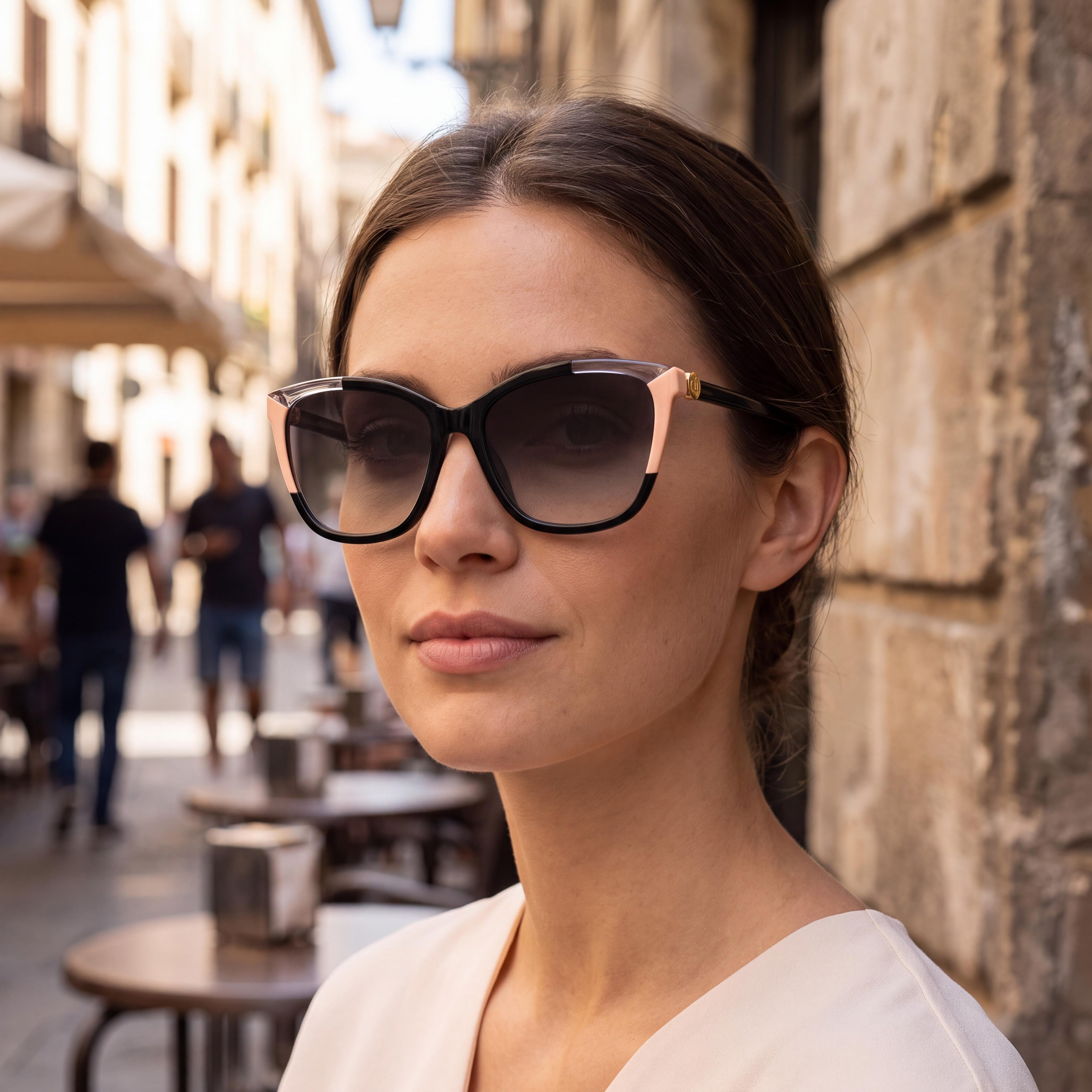 Carolina Herrera Ch 0052/S Women's Plastic Black Nude Dark Grey Shaded Non-Polarized UV Protected Sunglasses 58mm, Photo 5