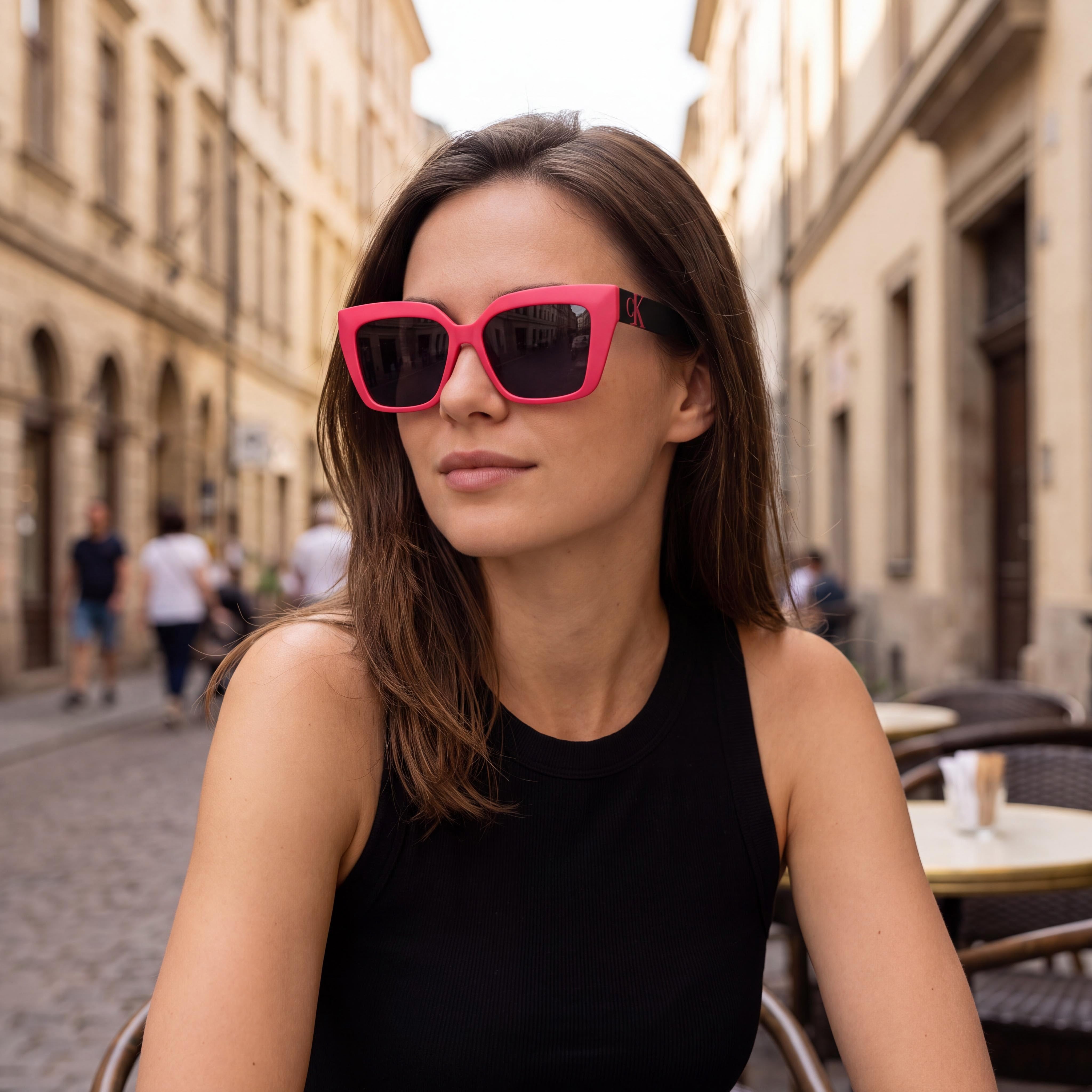 Calvin Klein Ckj22639s Women's Pink Butterfly Injected Frame Solid Grey Lens Eyewear Size L, Photo 5