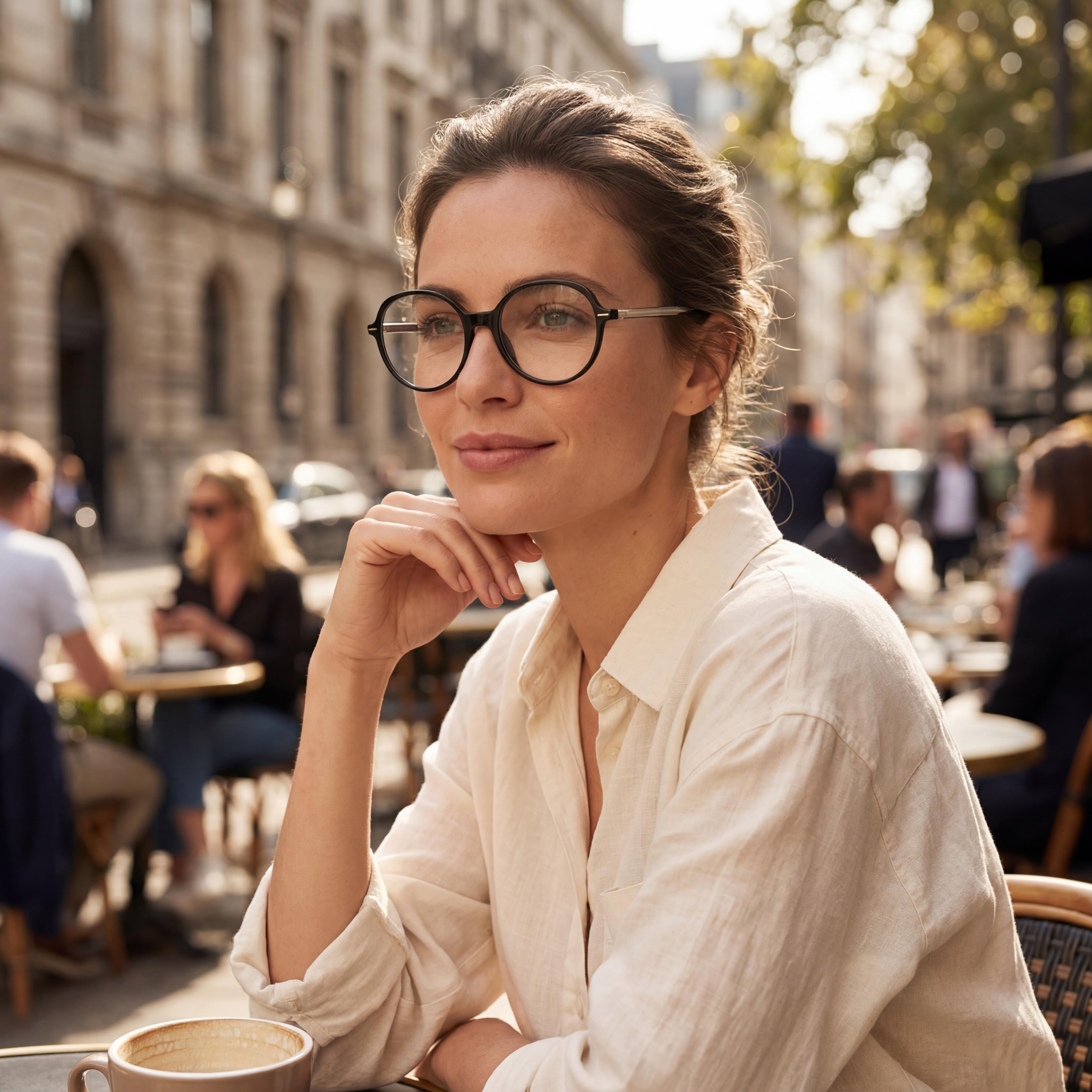 Gafas Hugo Boss Casual para mujer con montura de acetato ligero y lentes transparentes no polarizadas, talla 51-18-140, Photo 4