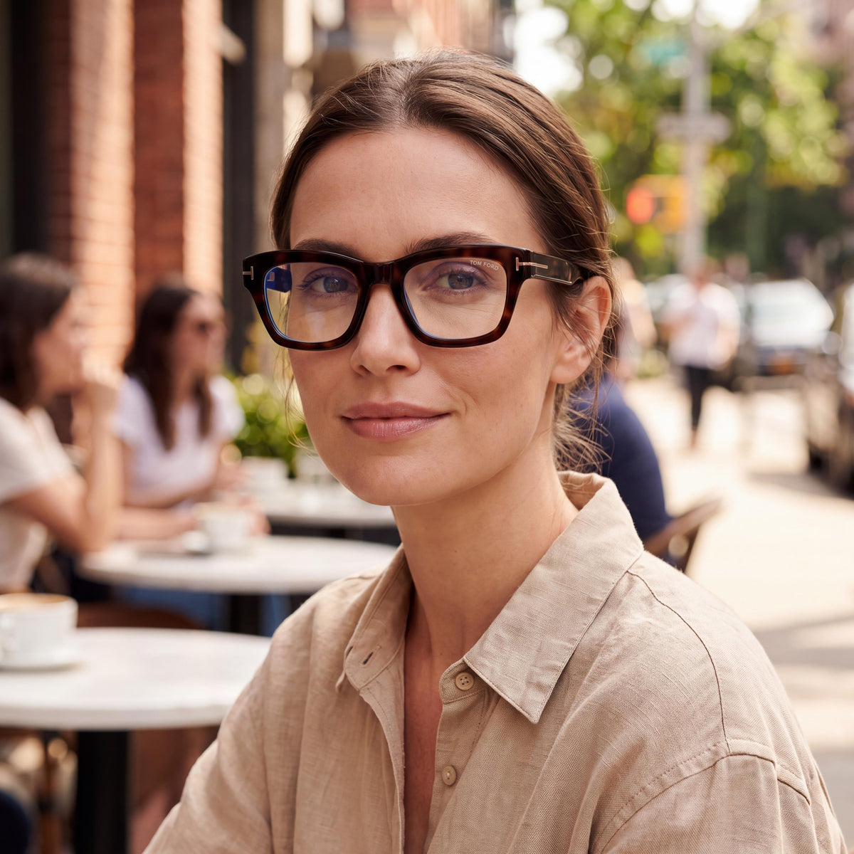 Marcolin Ft6036-b Women's Dark Havana Blue Filter Plastic Frame Black Non-Polarized Lenses 52mm Sunglasses, Photo 3