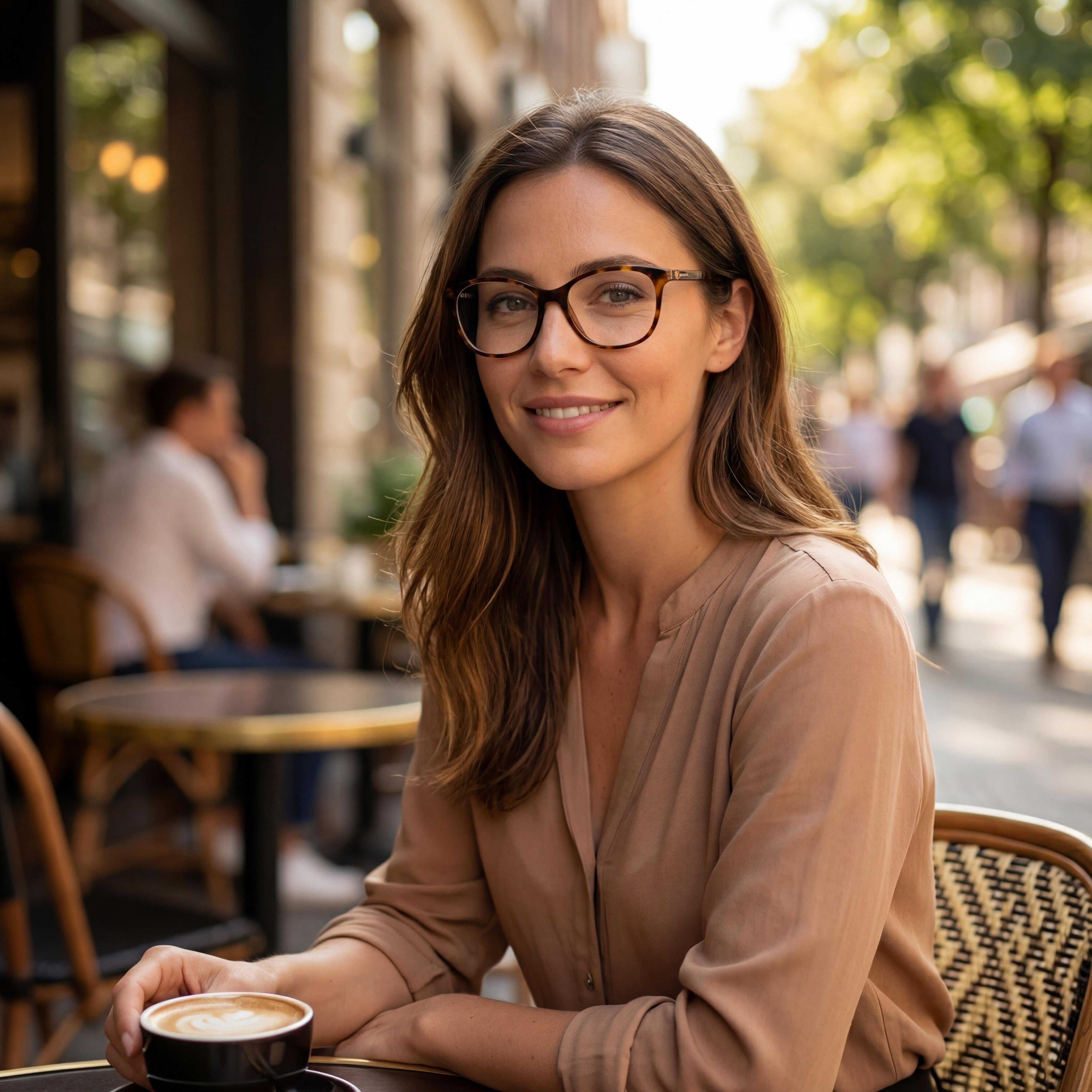 M Missoni Gafas para mujer: Gafas ópticas de montura completa redonda con montura de acetato havana y lentes de policarbonato, 52 mm, Photo 4