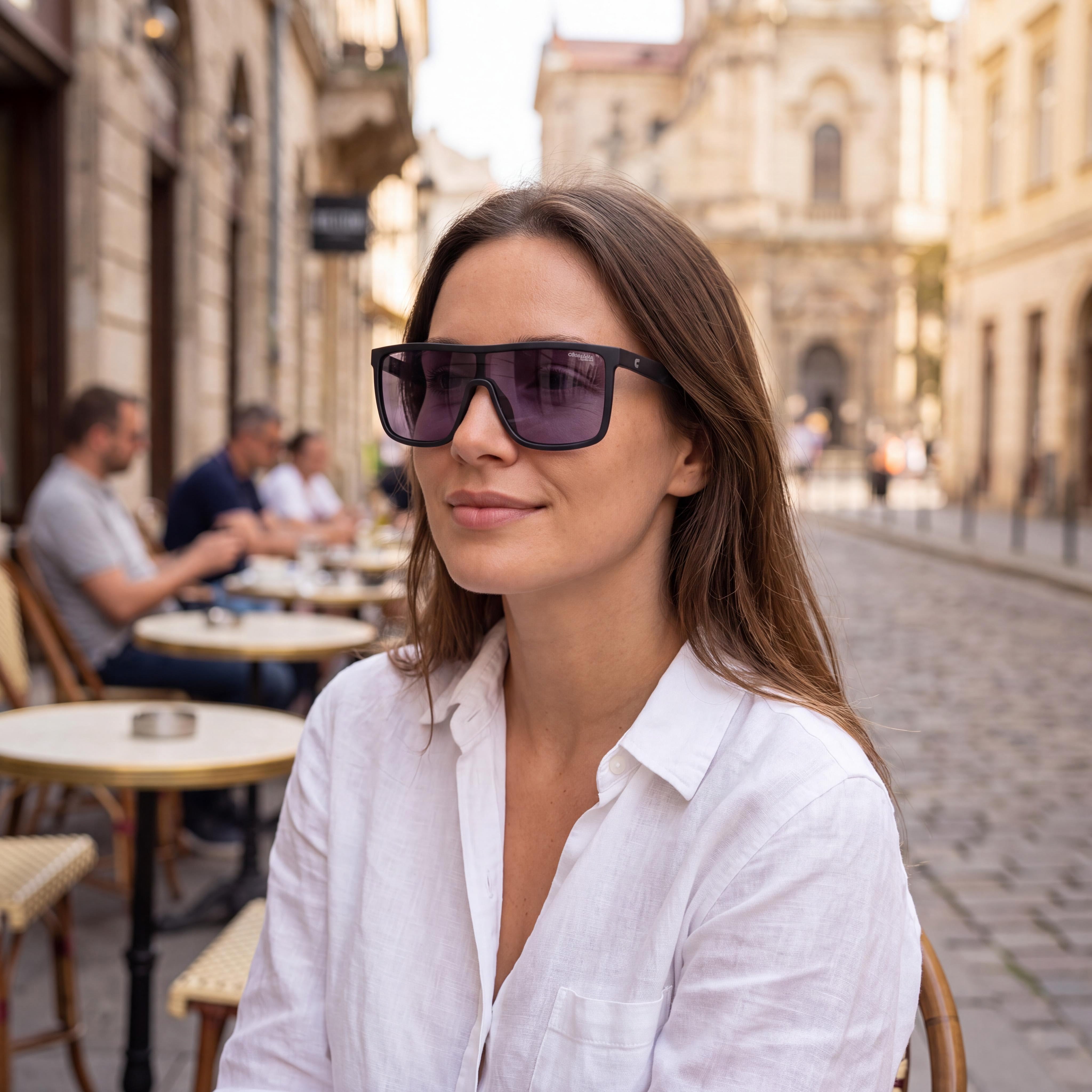 Carrera Modern Unisex Matt Black Thermoplastic Elastomers Polarized UV Protection Sunglasses 99mm, Photo 4