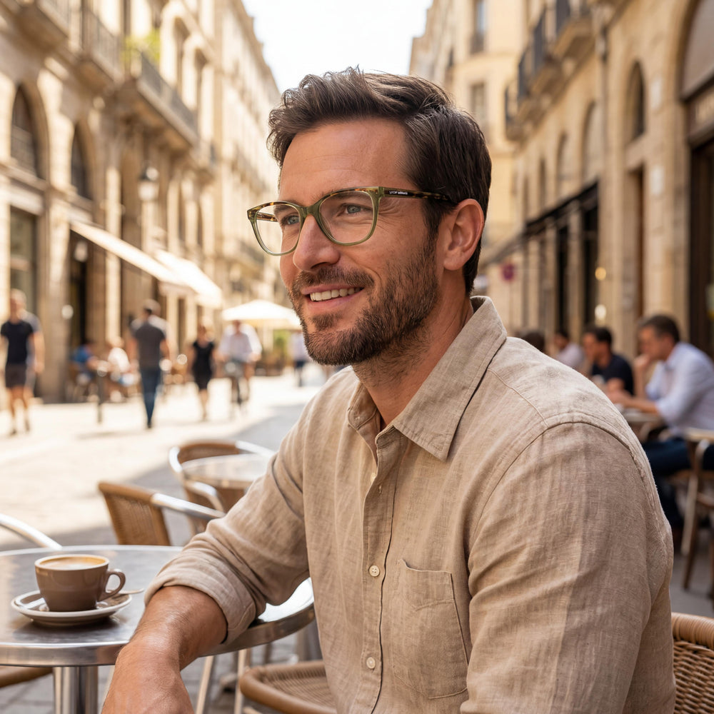 Lucky Brand D223 Gafas de sol para hombre con montura de plástico verde y lente polarizada de policarbonato, lente de 53 mm, puente de 17 mm, patilla de 140 mm