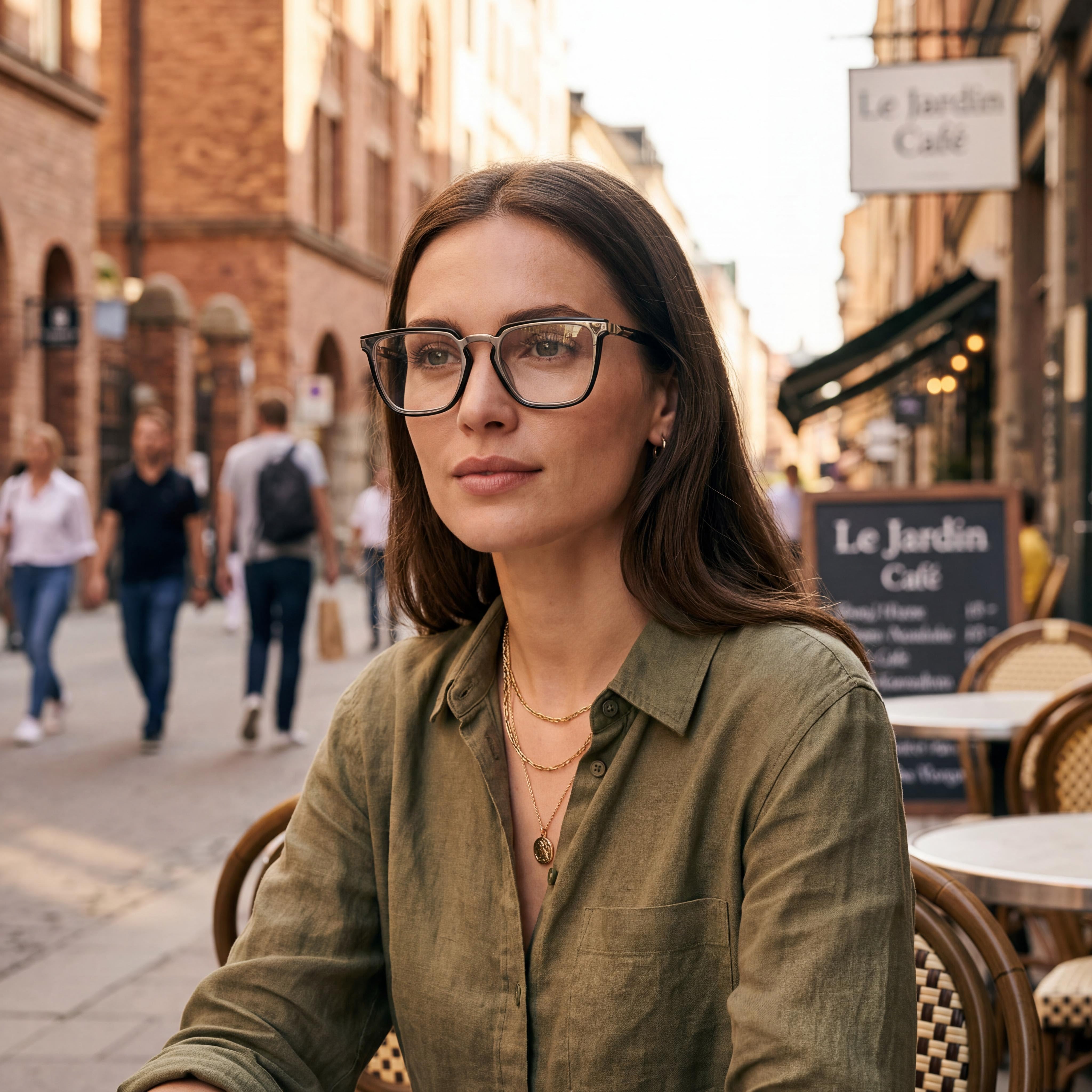 rag & bone Modern Unisex Metal Frame Eyeglasses in Black Dark Ruthenium, 51mm Lens Width, Photo 5