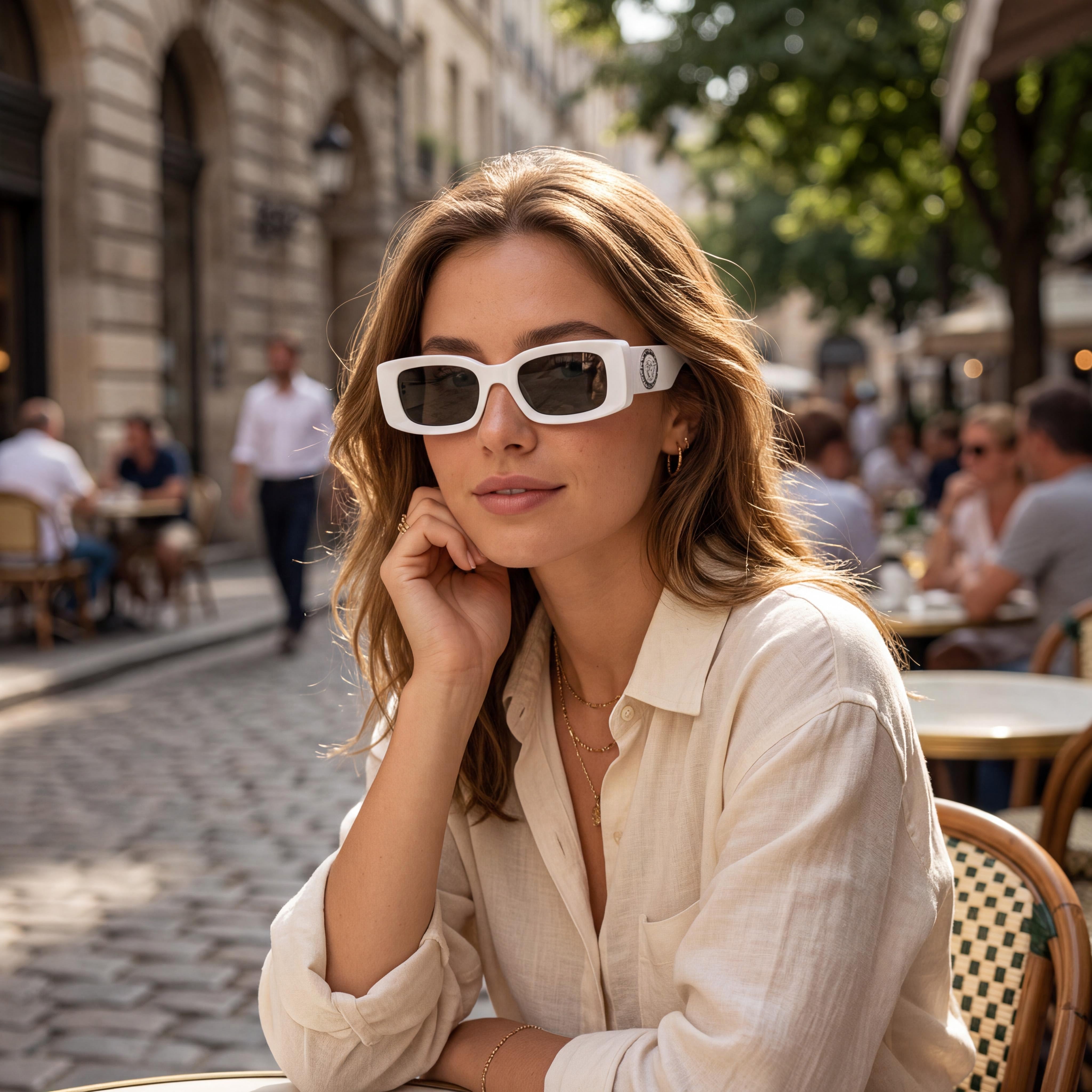 Versace Ve 4474u Unisex Titanium Non-Polarized Sunglasses Grey, White & Dark Grey 52-20-140, Photo 6