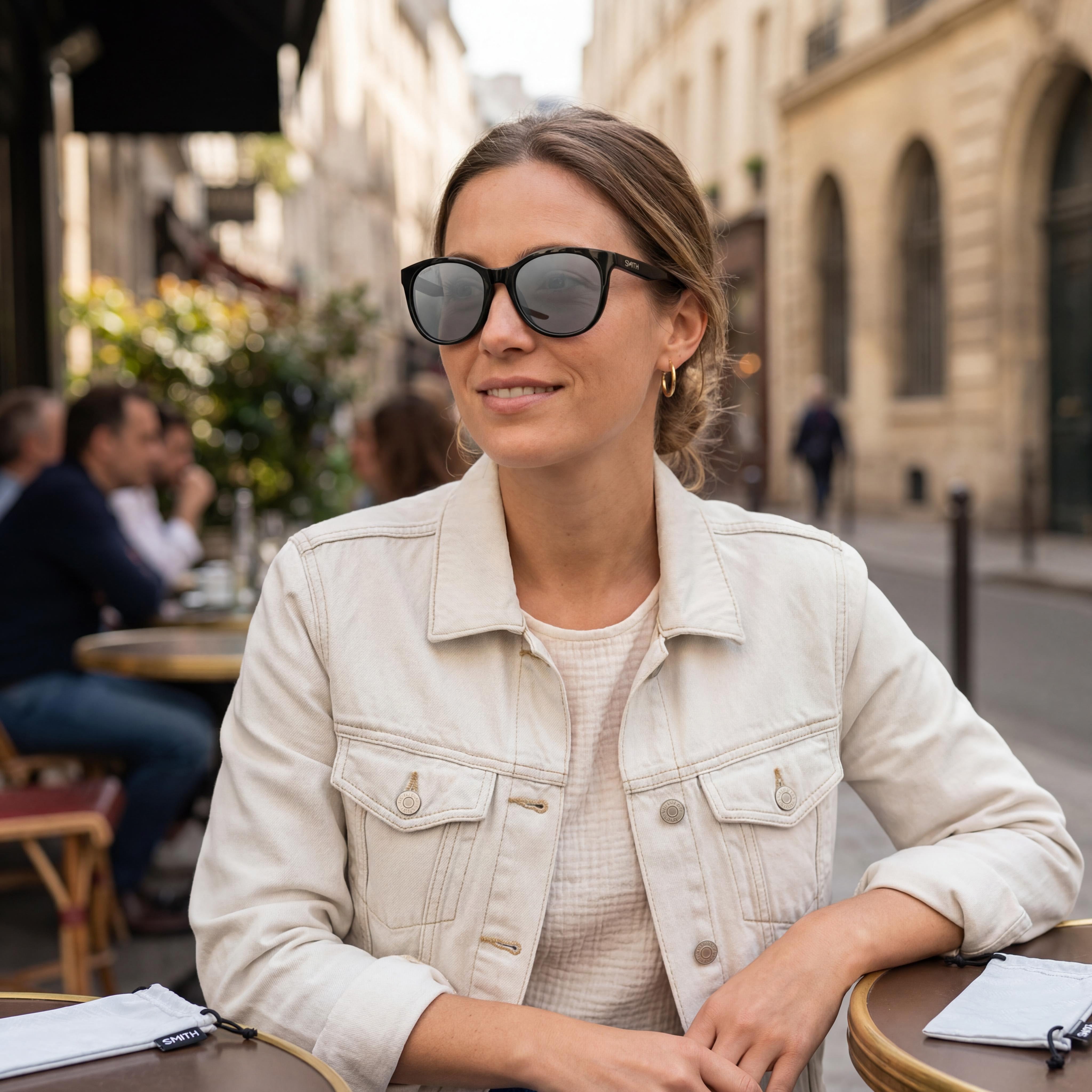 SMITH Bayside Unisex Polarized Bio-Based Sunglasses, Black Frame, Polarized Gray Lenses, 54mm, Photo 5