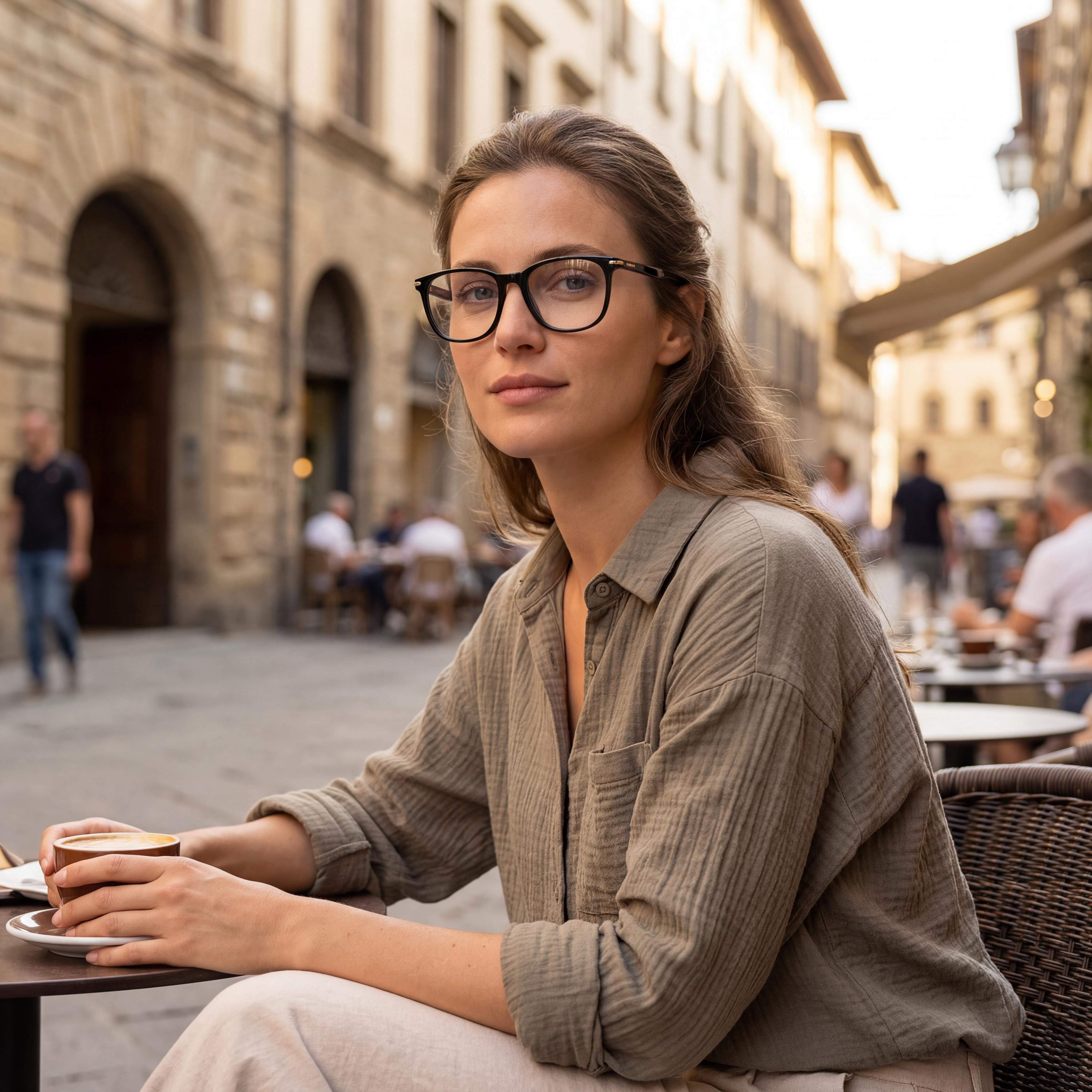 Montura de gafas Carrera 308 unisex fabricada en plástico con franjas negras, con lentes no polarizadas y un ancho de lente de 53 mm, Photo 3