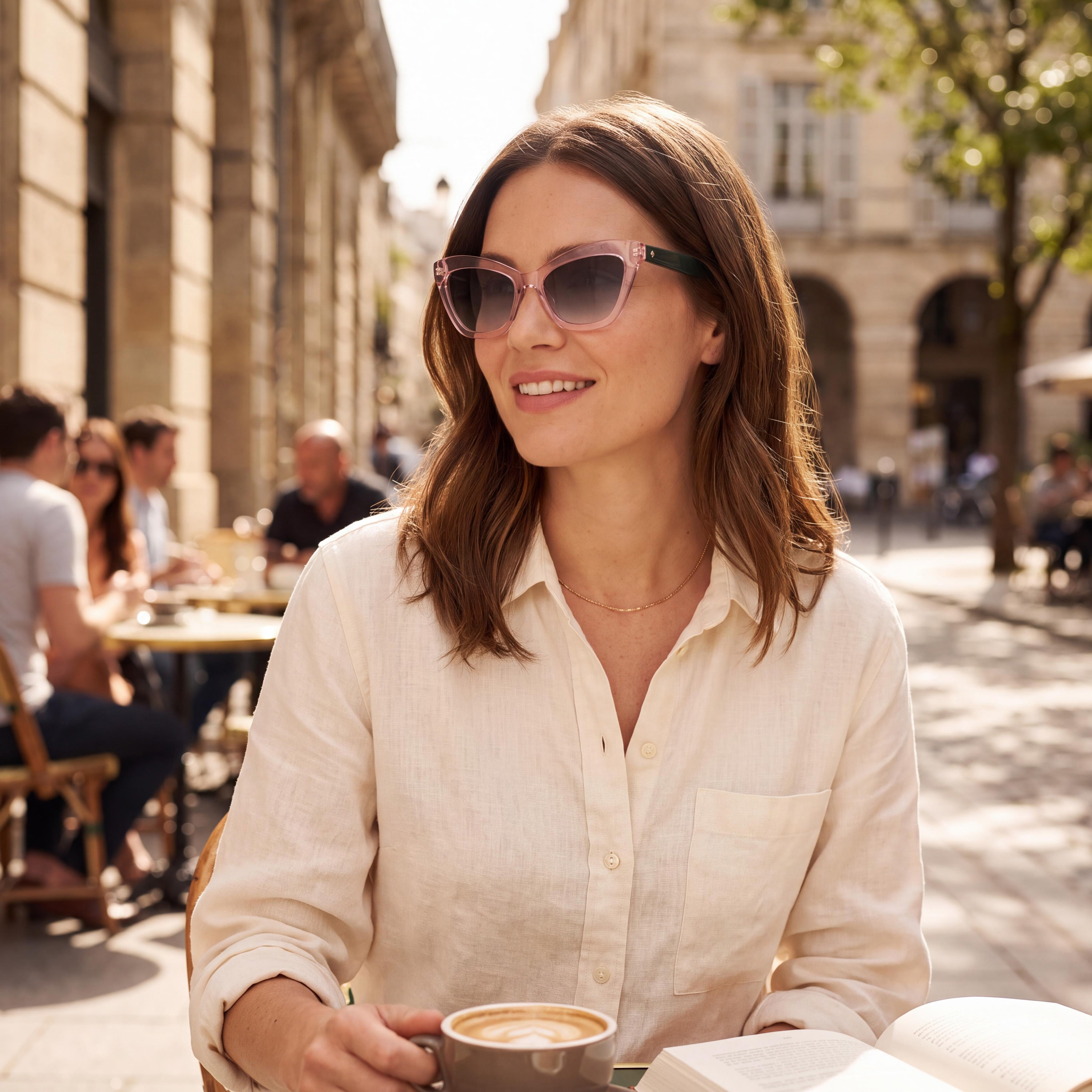 Kate Spade New York Sustainable Women's Pink ECO ACETATE UV Protection Sunglasses 54mm, Photo 5