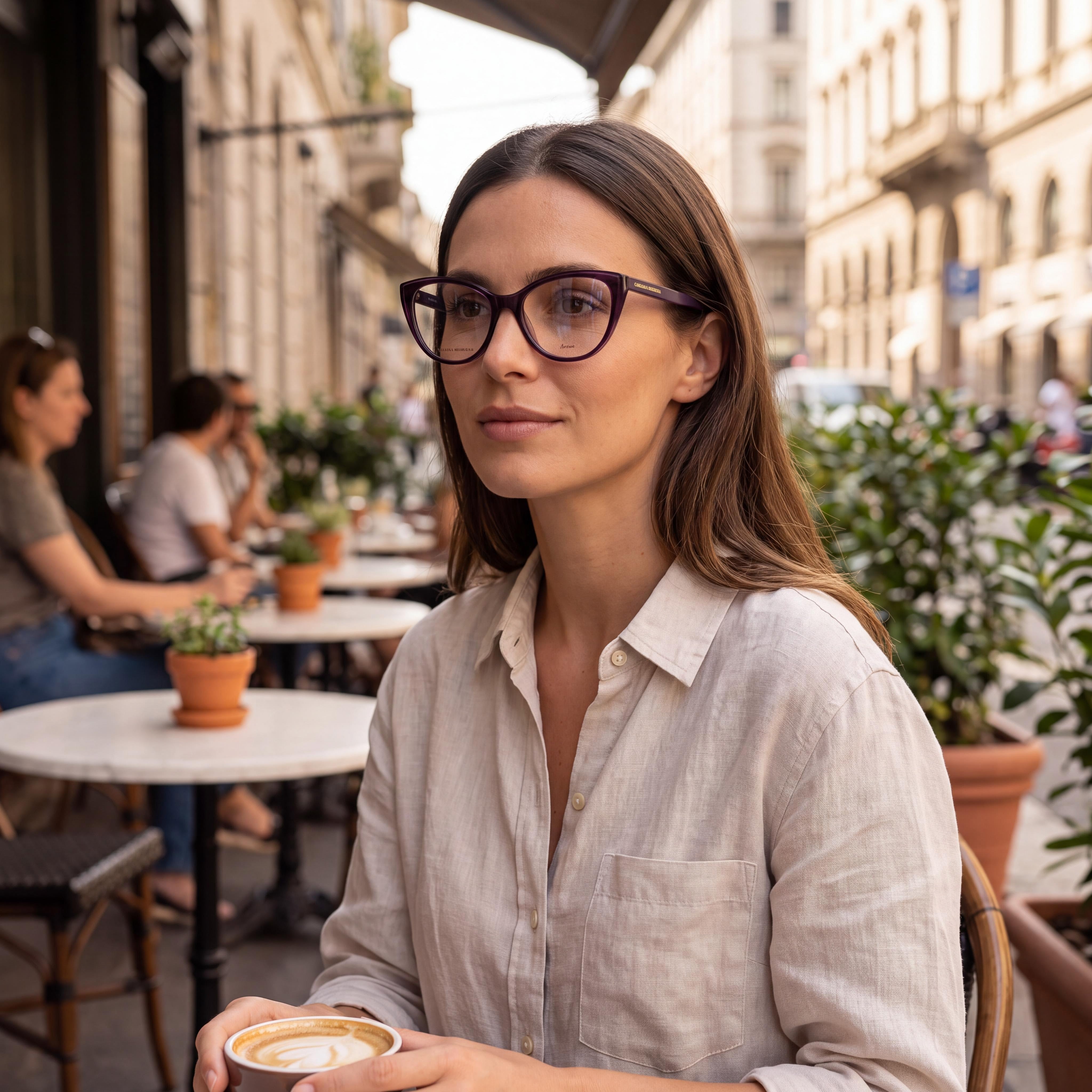 CAROLINA HERRERA Her 0171 Women's Unisex Style Acetate Reading Glasses Multicolored Frame with Glass Lenses 53, Photo 3