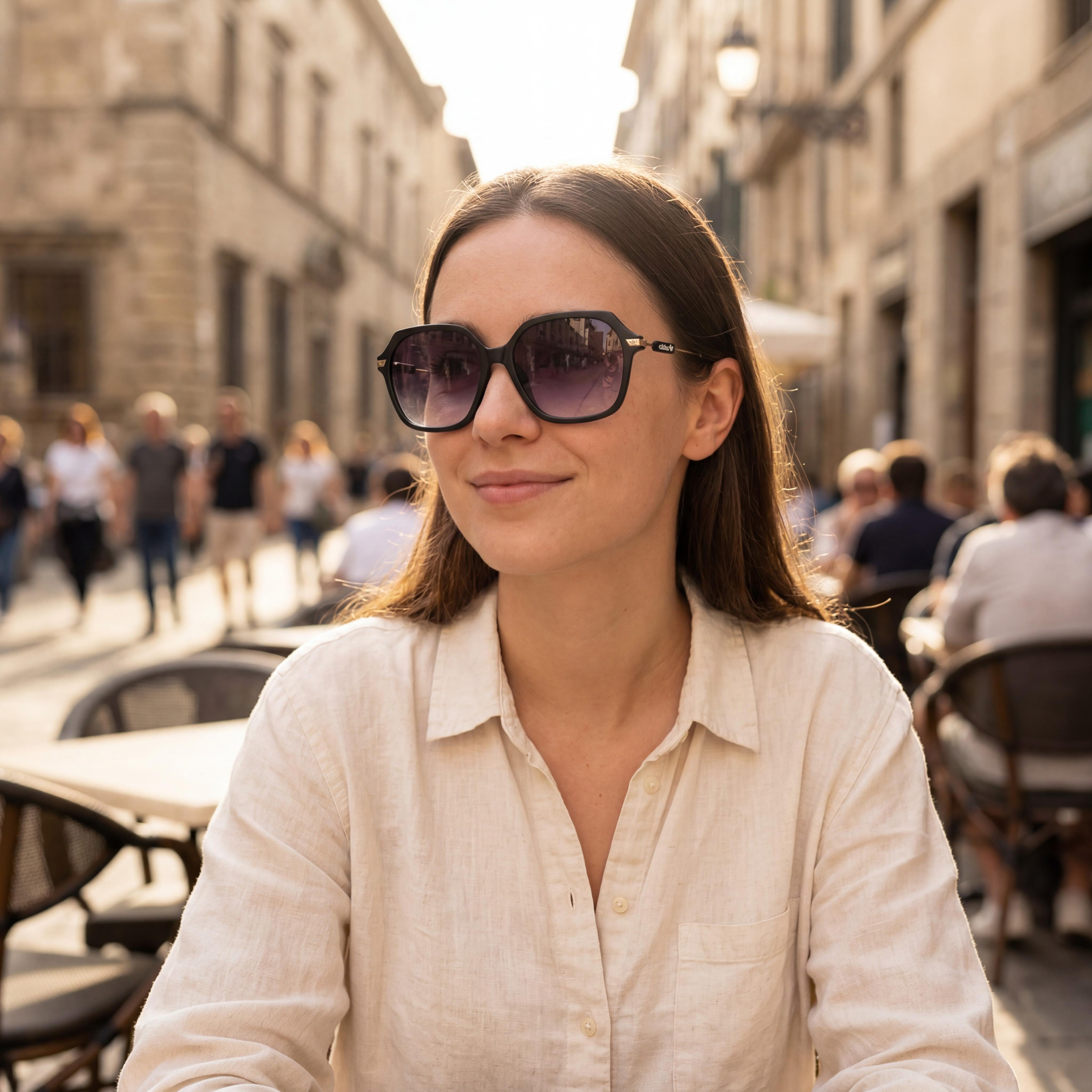 Adidas Casual Women's Acetate Matte Black Gradient Smoke Frame Grey Lens UV Protected Non-Polarized Sunglasses 55mm, Photo 5