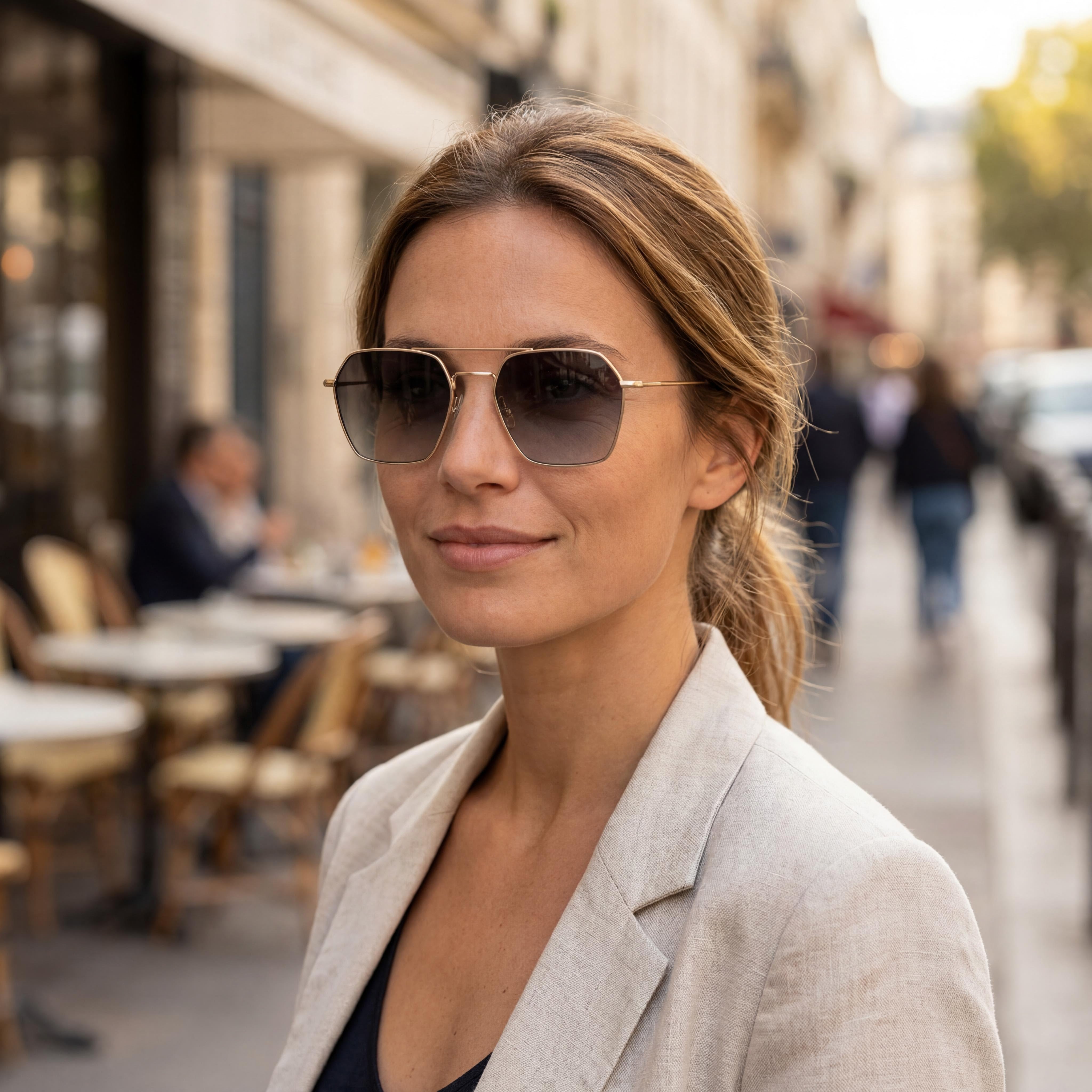 Hugo Boss 1533/S Rose Gold Rectangle Sunglasses for Women, 54mm, Photo 6