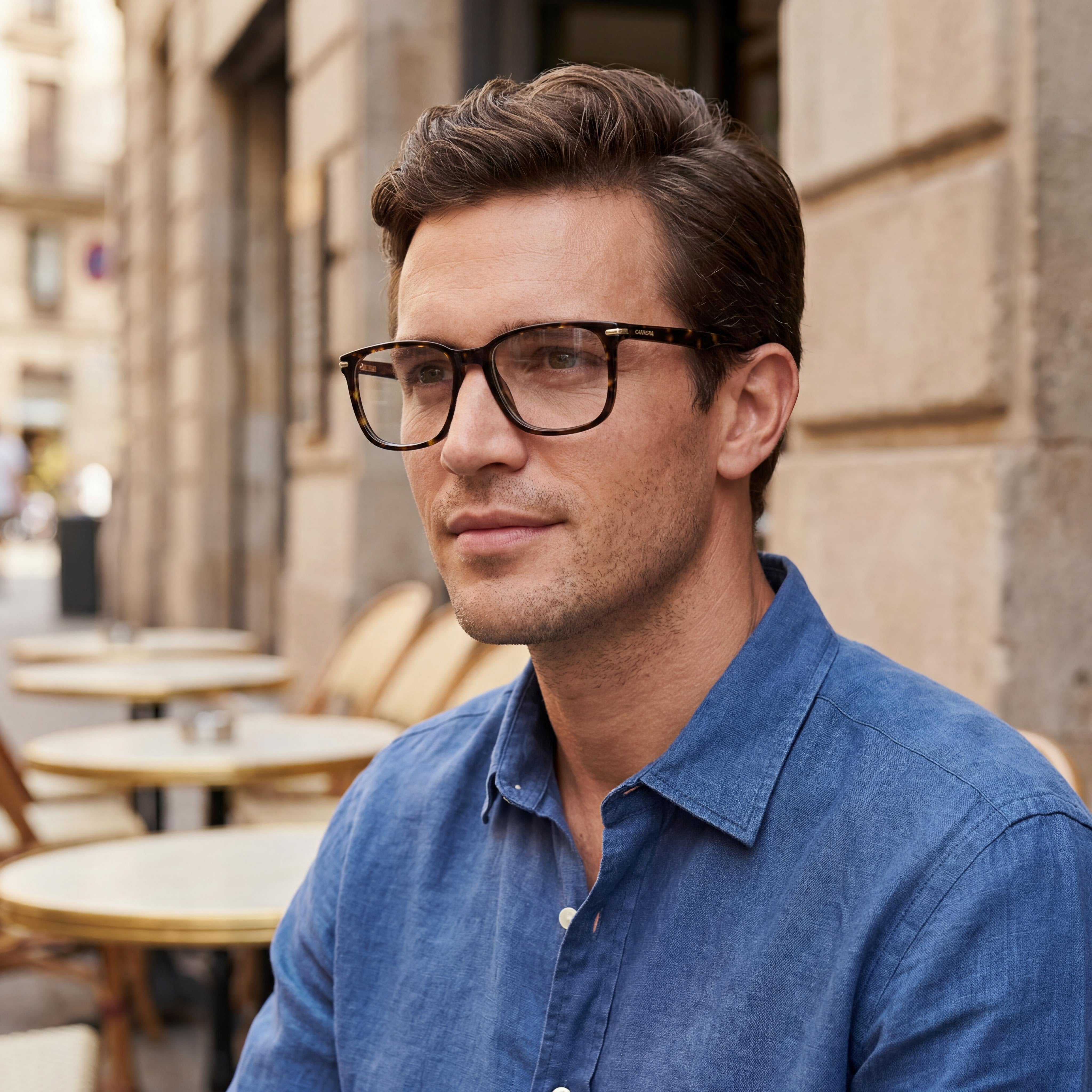 Carrera 309 Men's Casual Style Havana Acetate Frame Eyewear with Plastic Lenses, 54mm Lens, 18mm Bridge, 145mm Temple, Photo 5