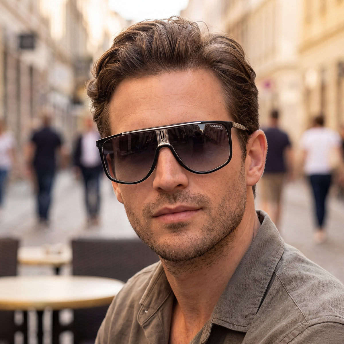 Carrera CA1056/S Black Square Gradient Sunglasses for Men, 61mm, Photo 6