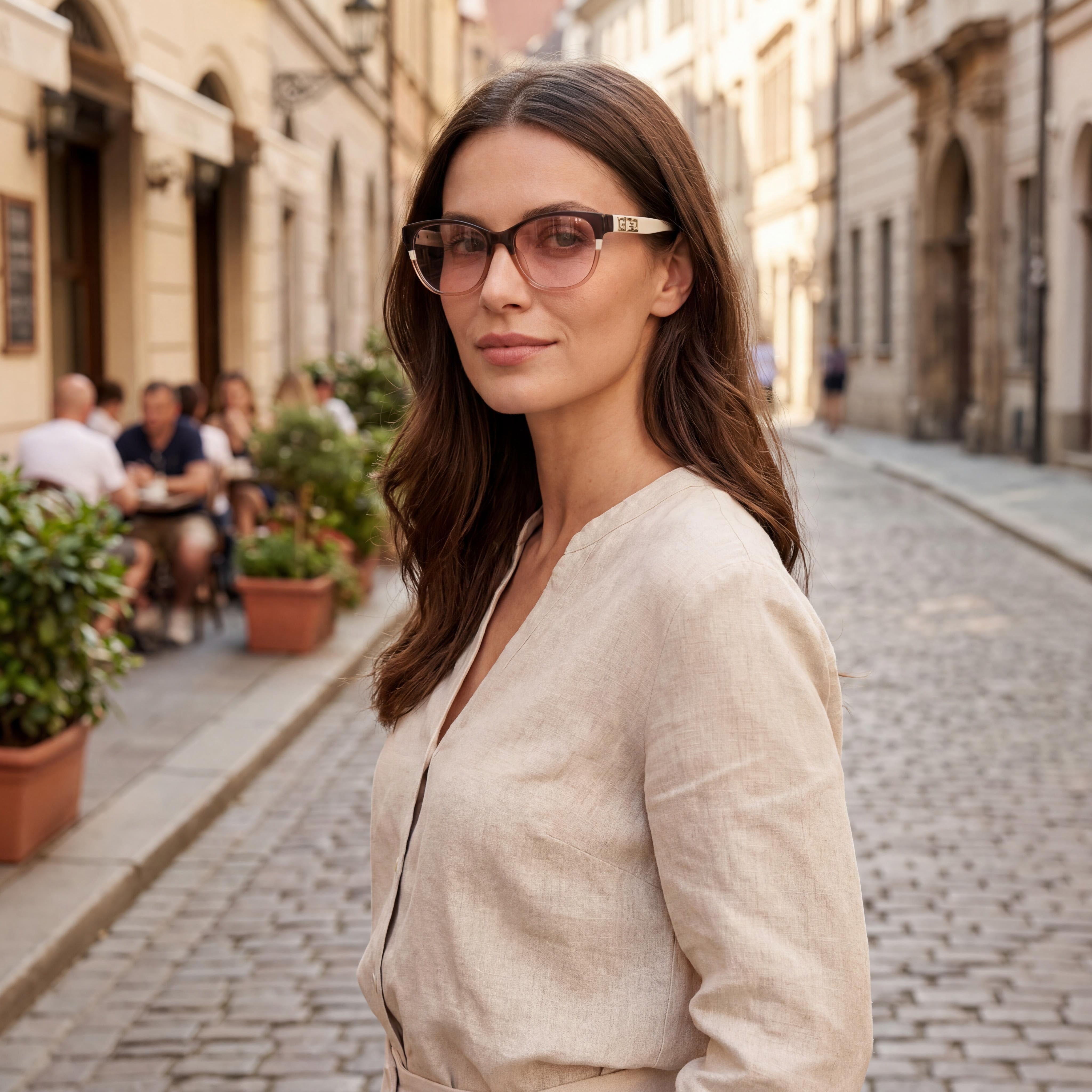 Gafas GUESS Gu2980 para mujer con montura de plástico multicolor y lentes transparentes, tamaño 53 mm, Photo 5