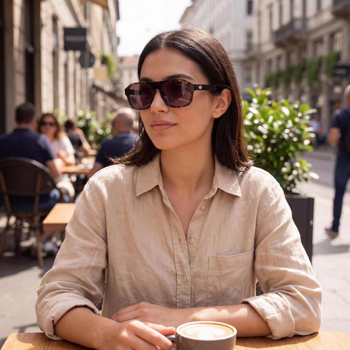 adidas Originals Gafas de sol unisex Mid-Century Modern de acetato Dark Havana sin polarizar 55/16/140, Photo 3