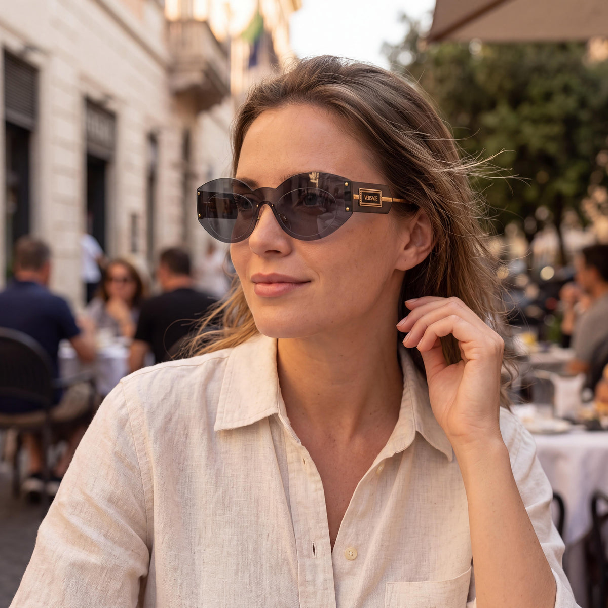 Versace Ve 2276 Women's Dark Grey Metal Frame Non- Sunglasses 144mm, Photo 5