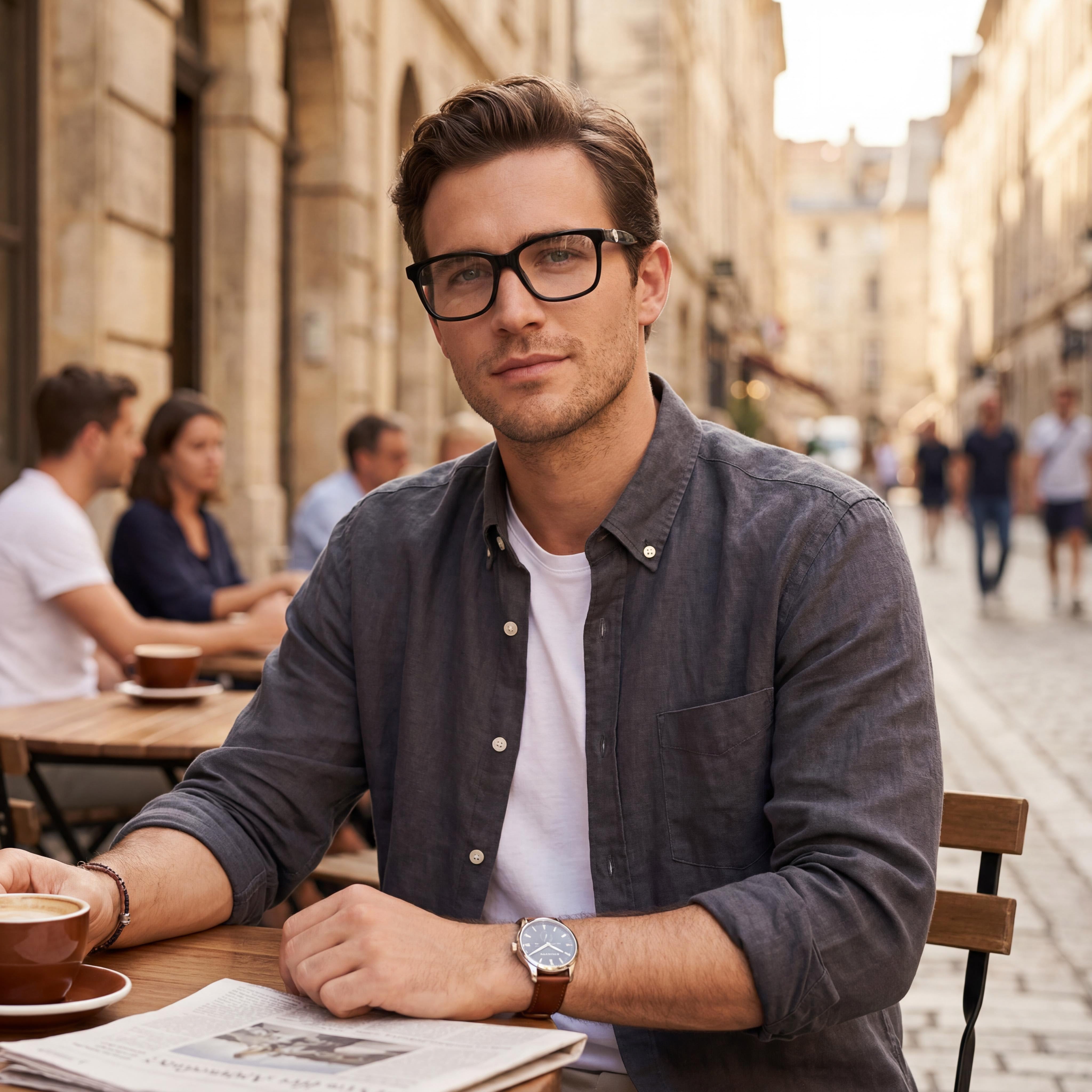 Longchamp Casual LO2716 Men's Black Square Plastic Frame Demo Optical Eyeglasses 54-15-140mm, Photo 6
