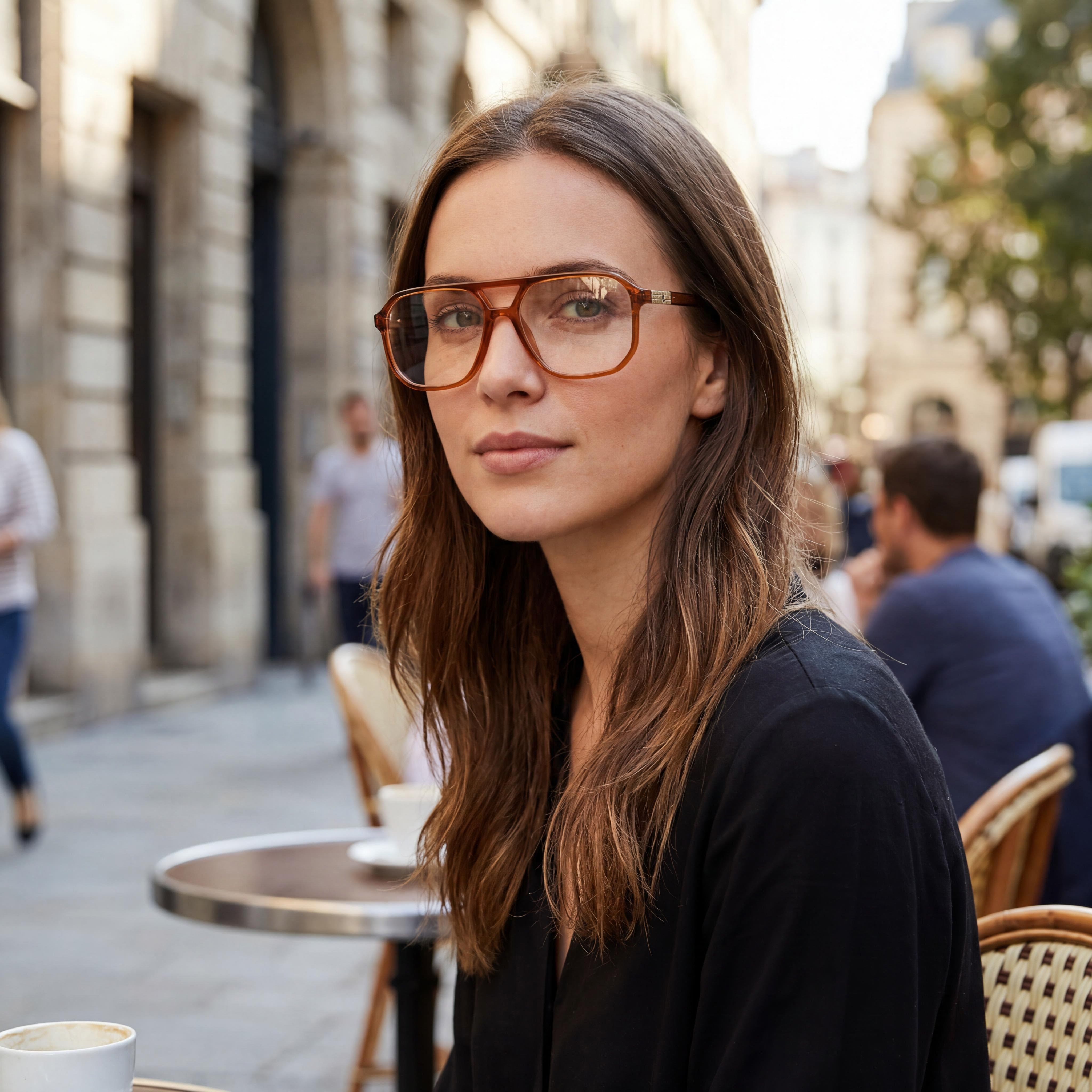Guess Modern Unisex Lightweight Full Rim Shiny Light Brown Plastic Frame Optical Eyeglasses 57-14-145mm, Photo 4