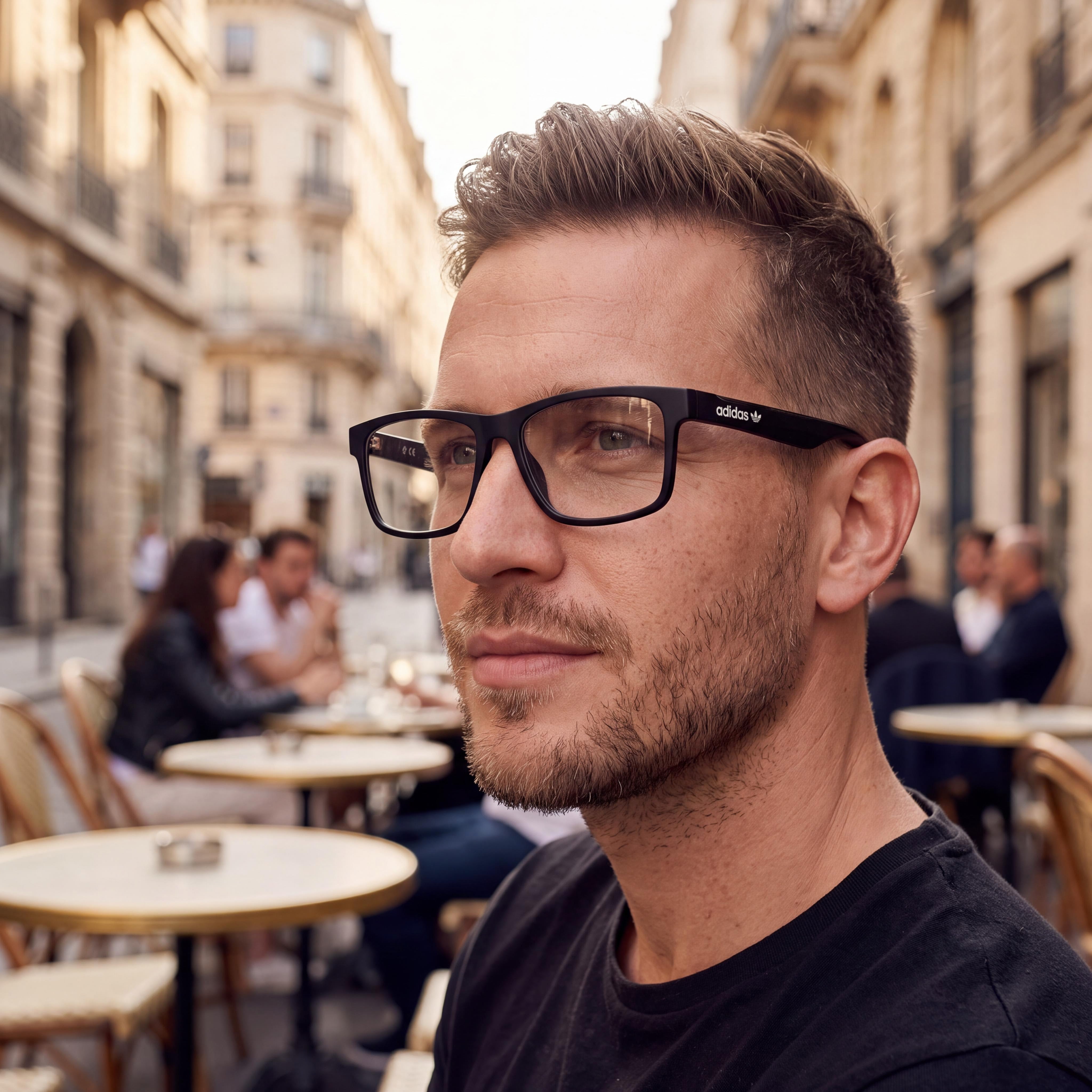 adidas Originals Or5027 Men's Matte Black Acetate Optical Eyeglasses 54mm, Photo 3