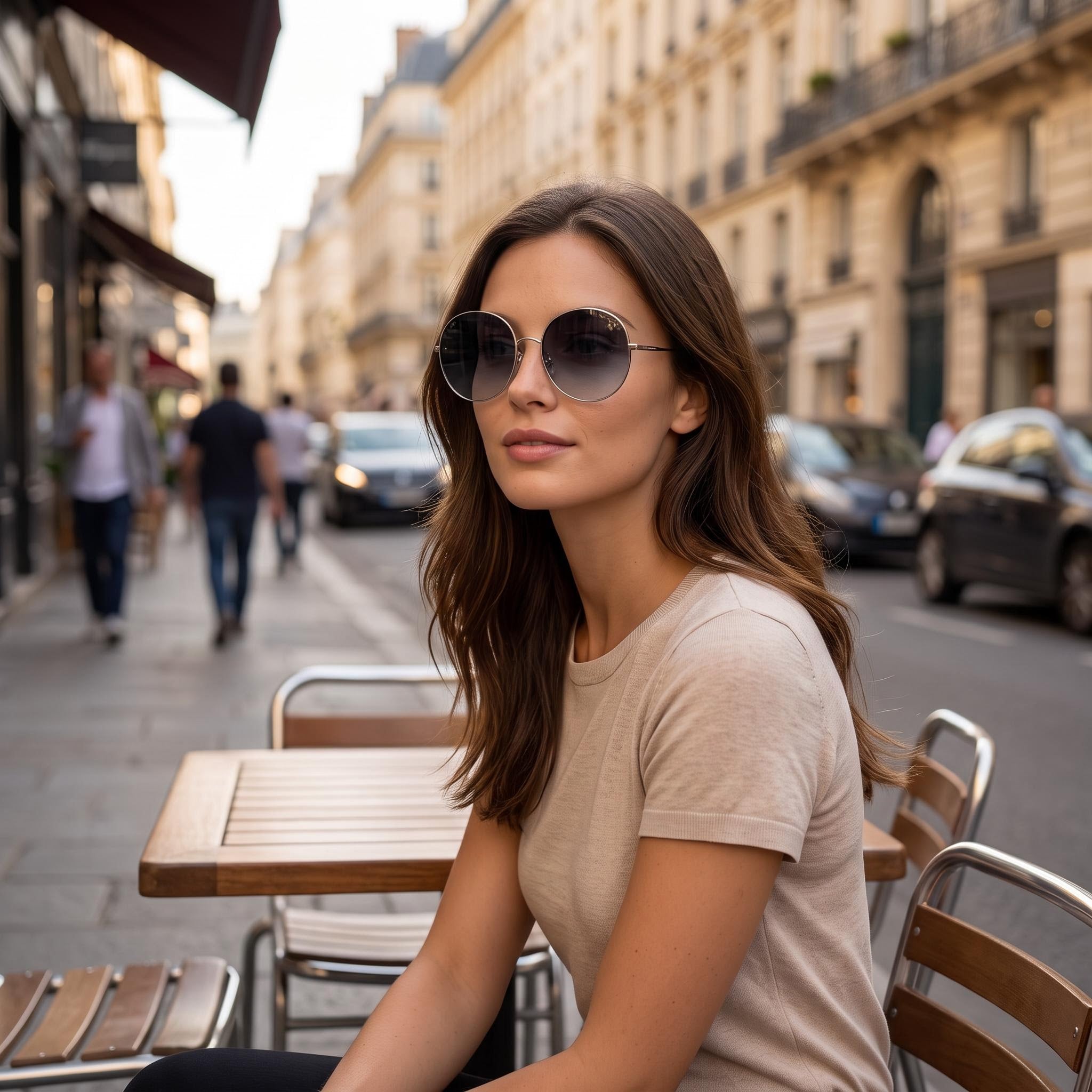 Gafas de sol Salvatore Ferragamo clásicas para mujer, con montura de metal plateado, micas de 60 mm con degradado de humo, protección UV, no polarizadas, Photo 5