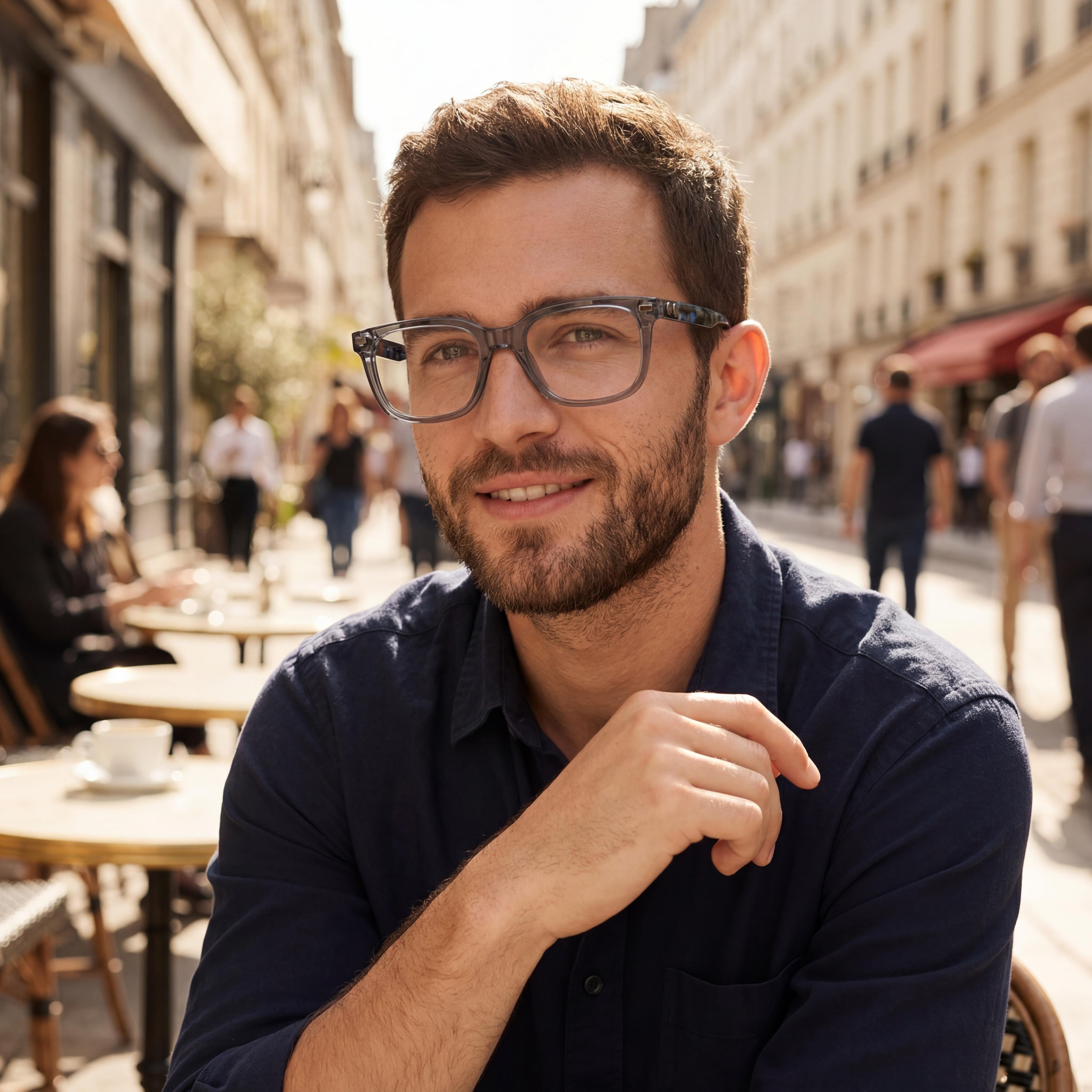 Coach Hc6266u Universal Fit Men's Transparent Grey Plastic Prescription Eyeglass Frames 53mm, Photo 5