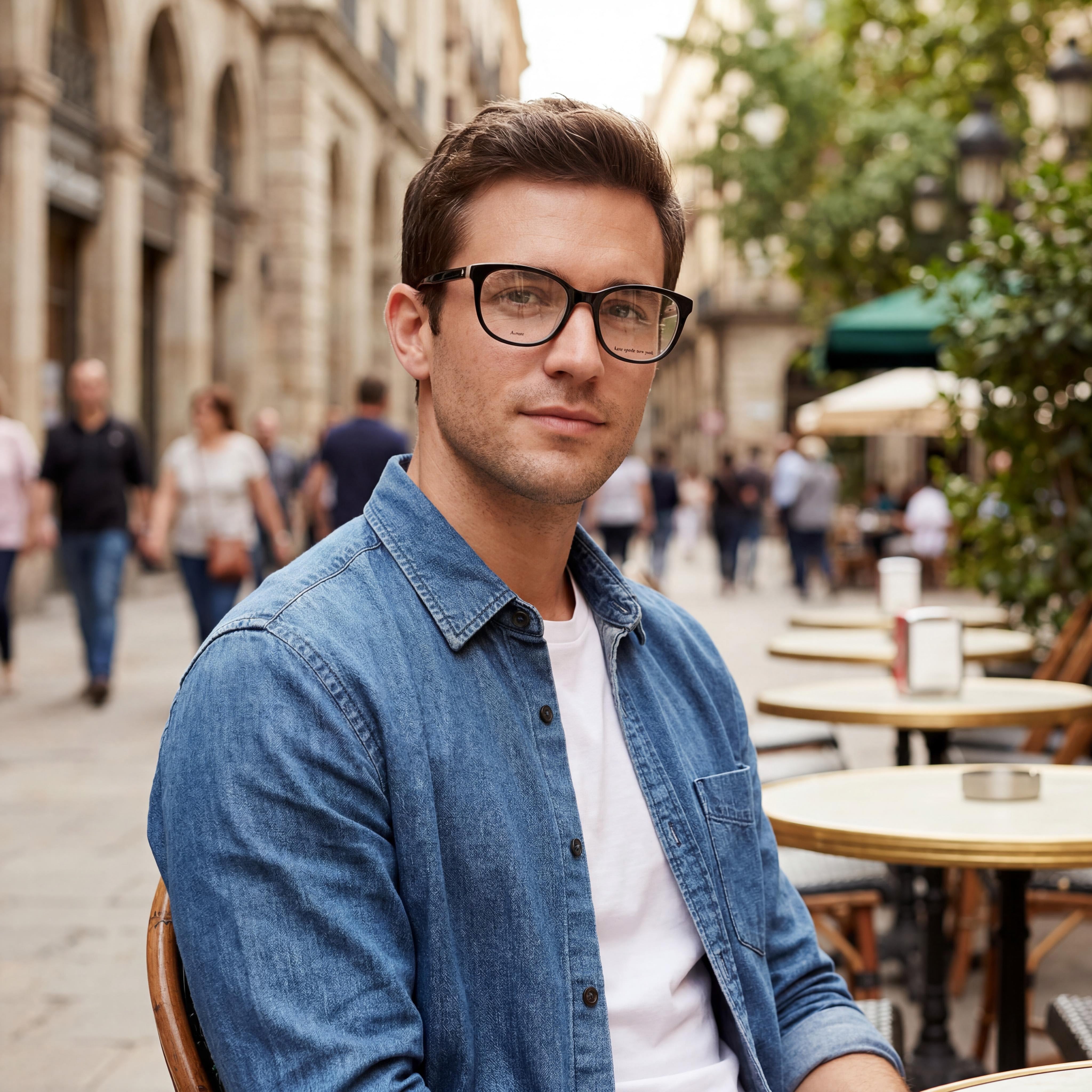 kate spade new york Modern Men's Black Plastic Frame Polarized Polycarbonate Lens Eyewear 47mm, Photo 4