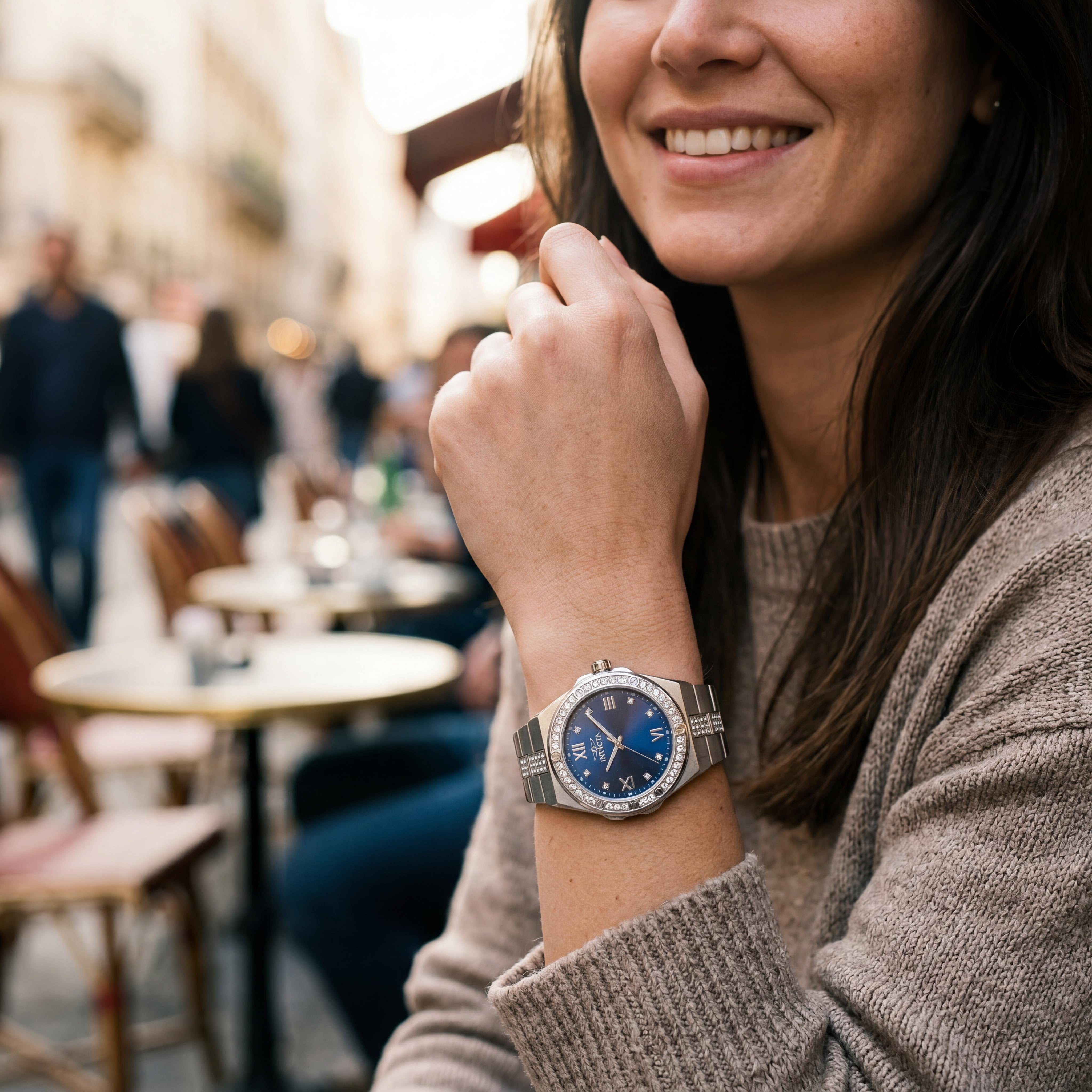 Invicta Specialty 50183 Reloj de pulsera de acero inoxidable con cuarzo unisex, esfera azul, 42 mm, Photo 5