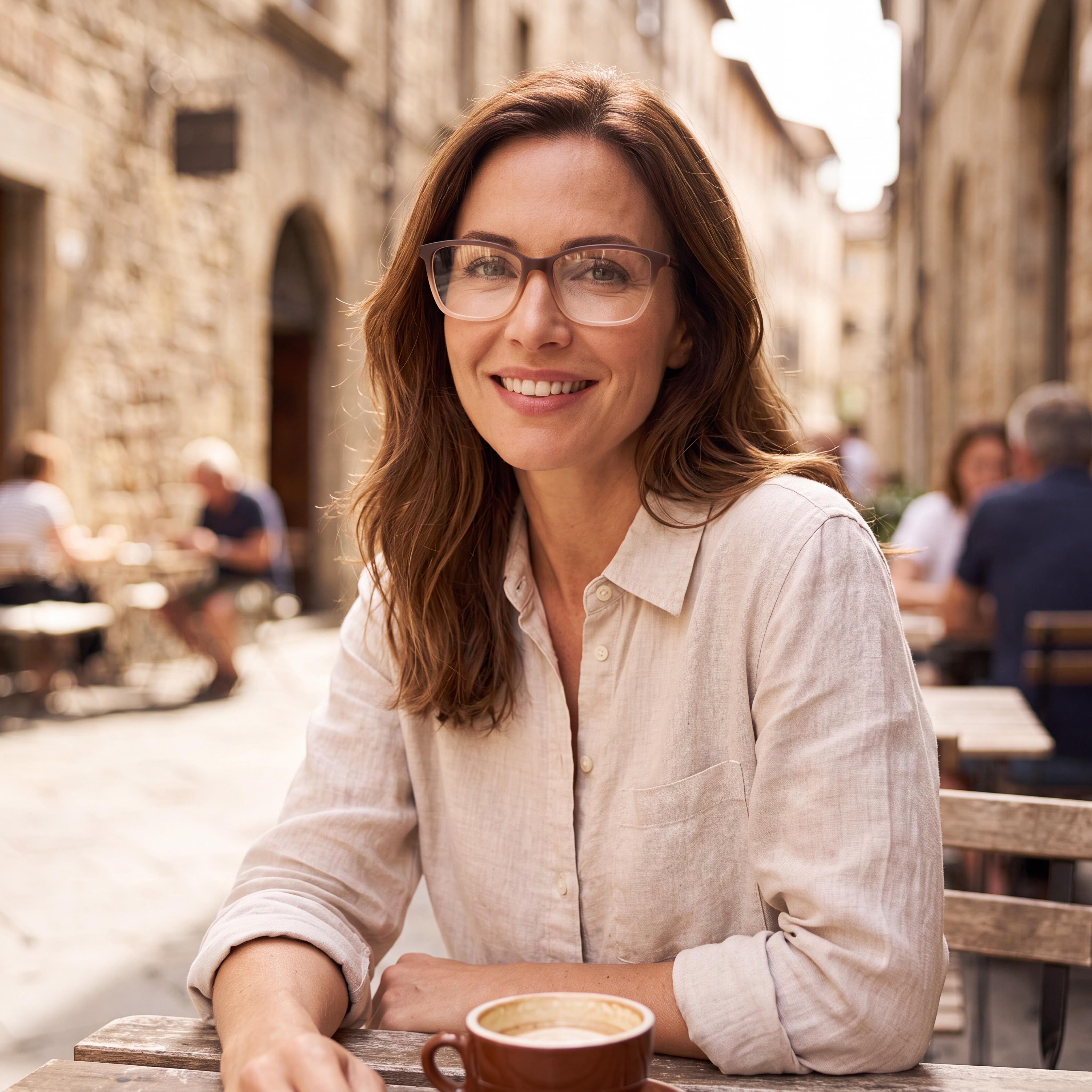BANANA REPUBLIC Cate/N Women's Rectangle Shape Eyeglasses with Matte Brown Plastic Frame 51mm, Photo 6