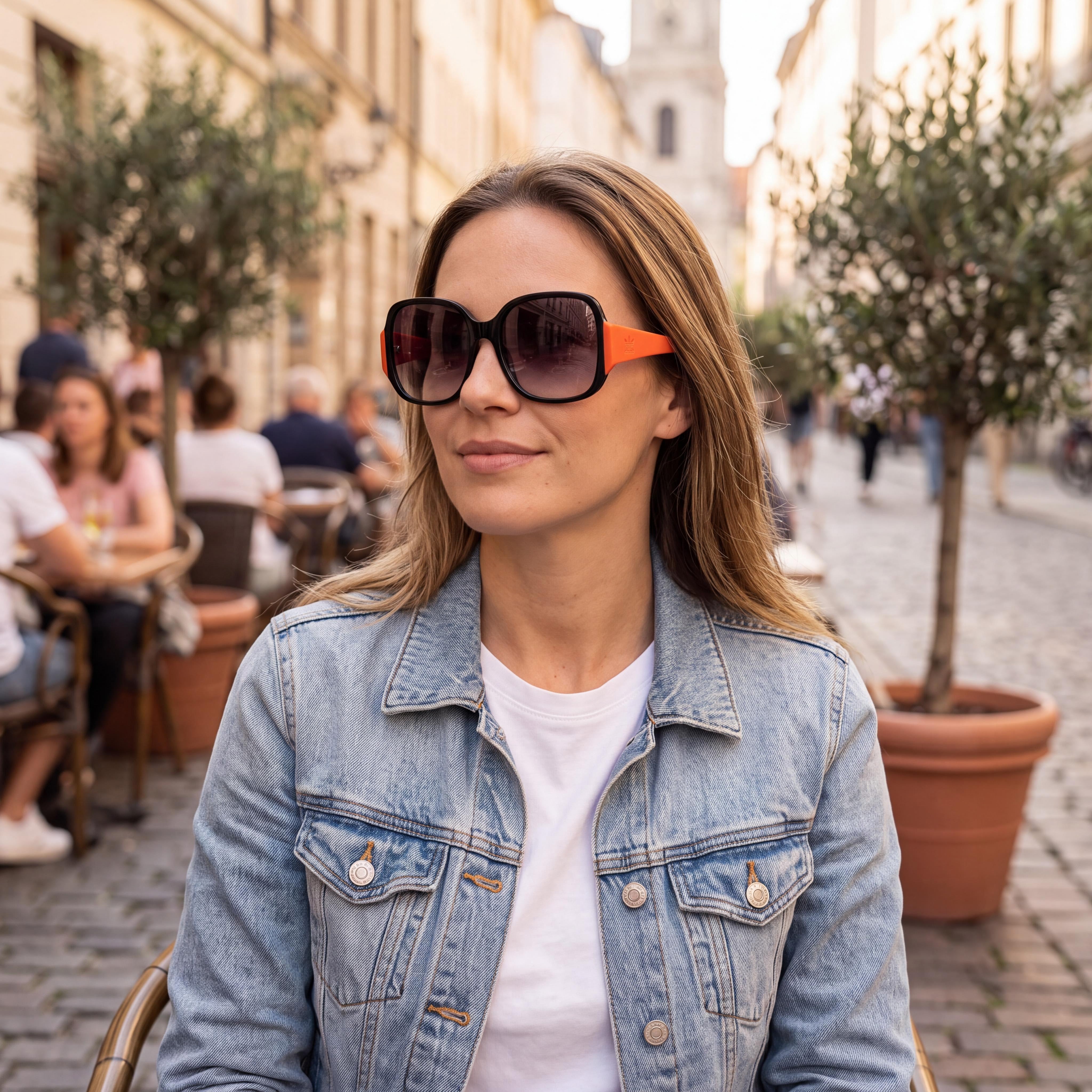 Gafas de sol de plástico adidas Originals Contemporaneo para mujer Grigio Rosso con lentes no polarizadas Fumo Sfumato de 55 mm, Photo 4