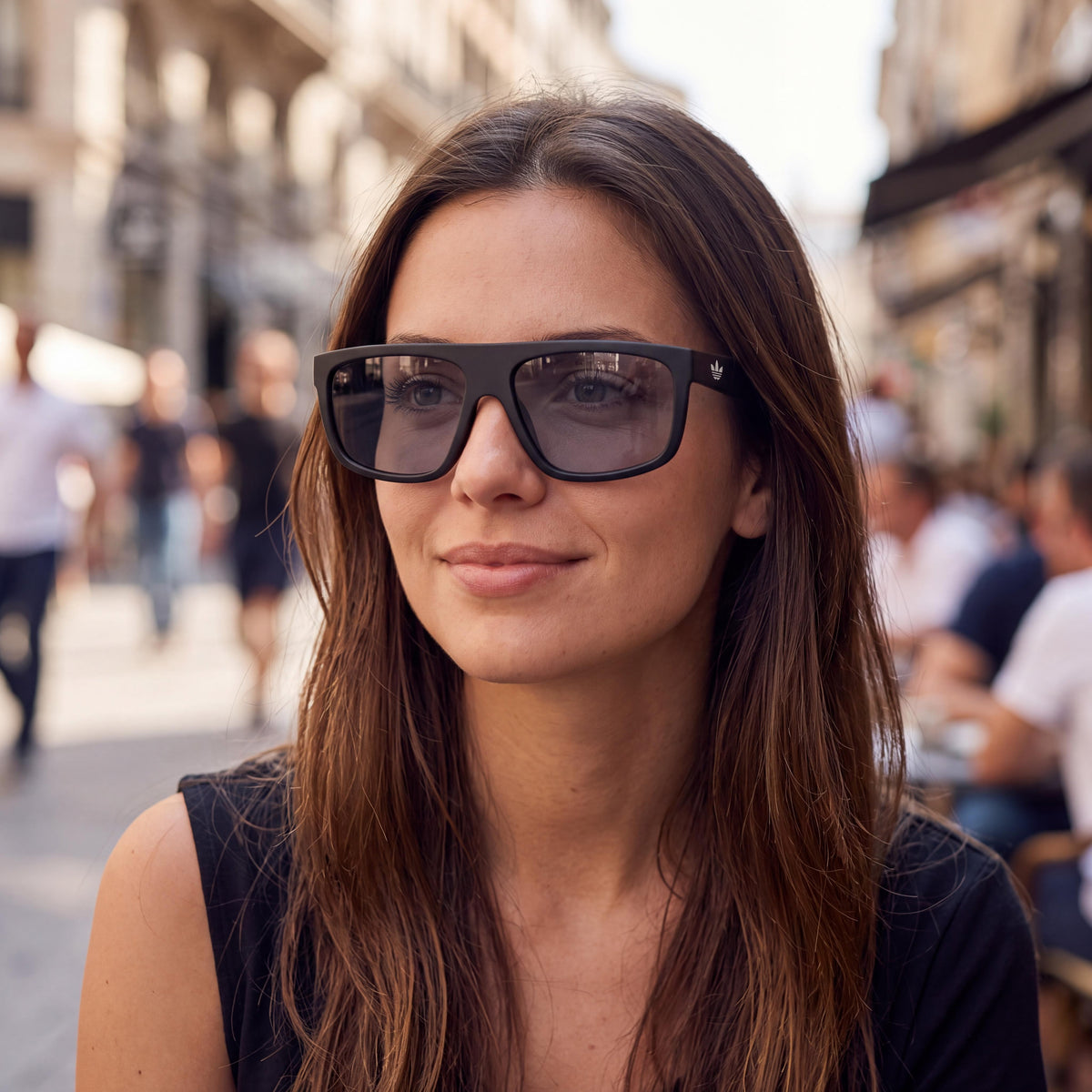 adidas Originals OR0093 INJECTED Frame Matte Black Smoke Plastic Lens Unisex Sunglasses 57/16/140, Photo 4