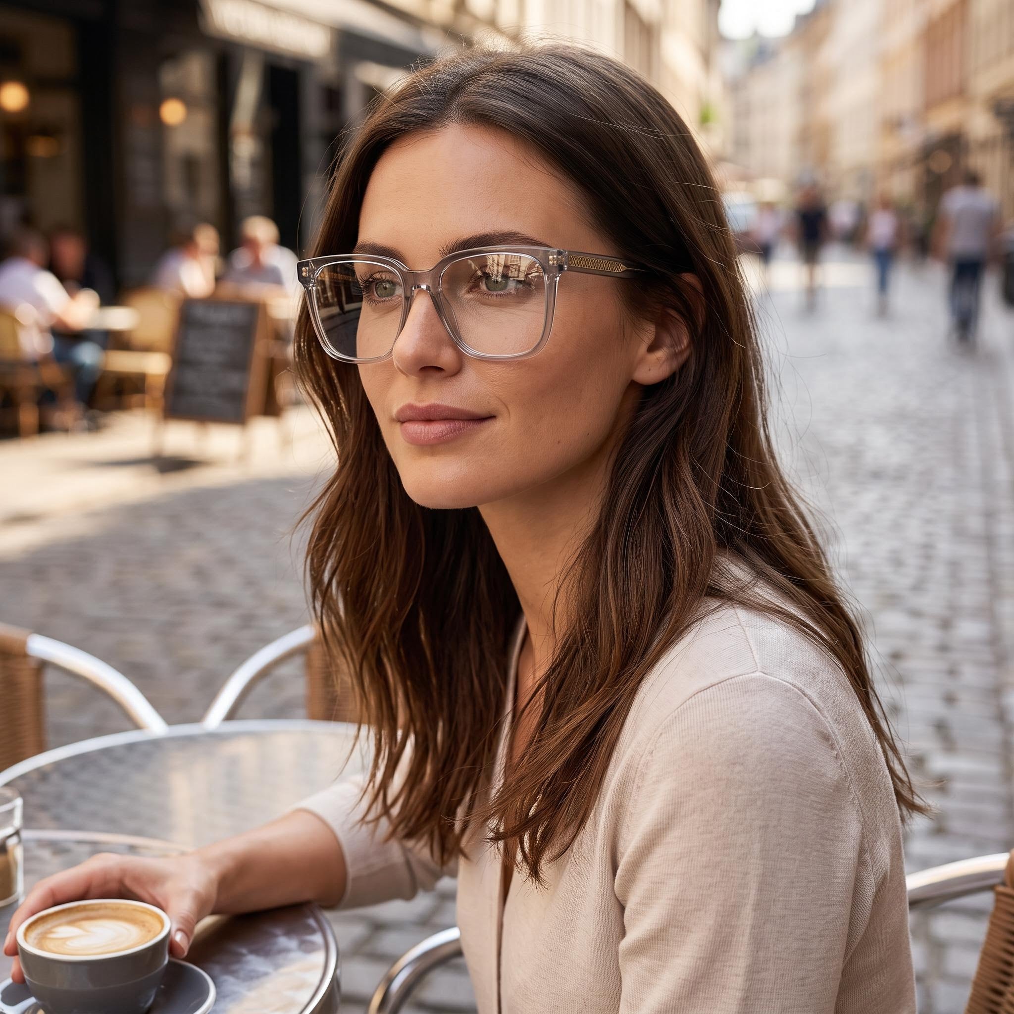 Montura para gafas oftálmicas Victoria Beckham Eyewear VB2669 de mujer, gris transparente, tamaño 55-15-140, Photo 6
