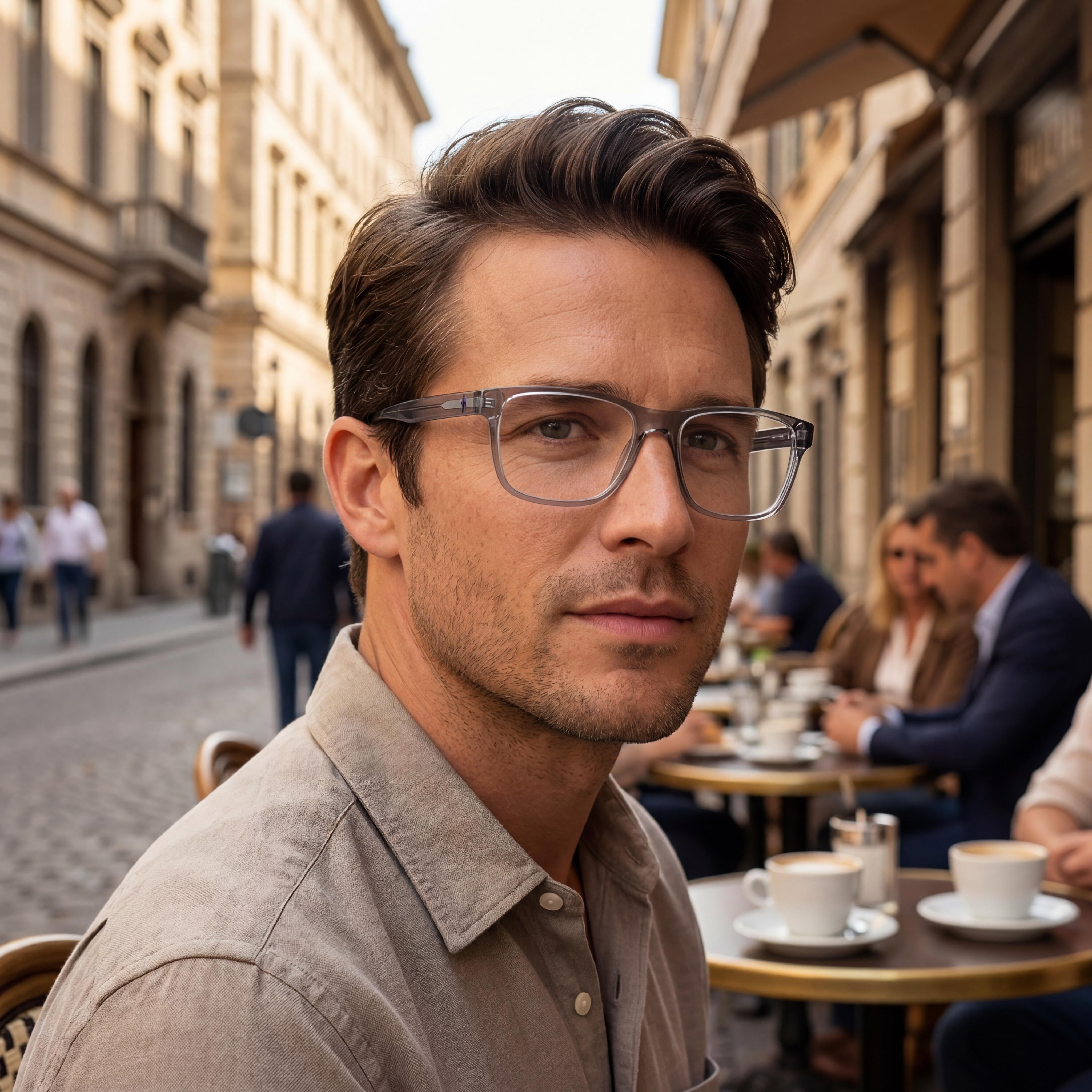 POLO RALPH LAUREN Ph2223 Men's Transparent Grey Plastic Eyeglass Frames 58mm, Photo 6