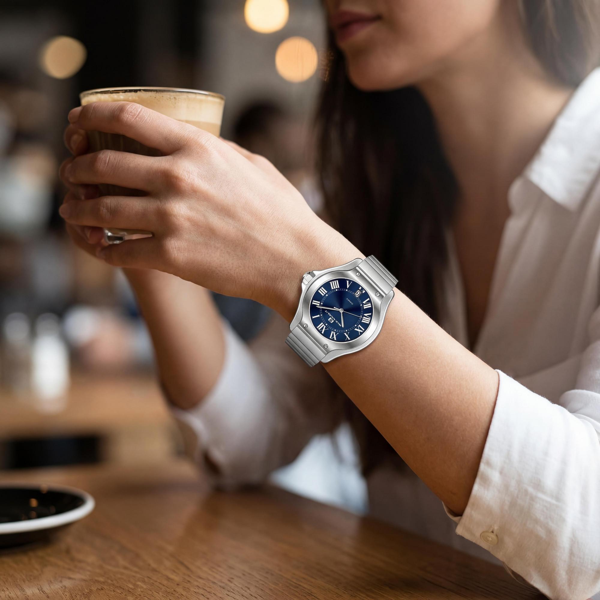 Oceanaut Women's Quartz Movement Stainless Steel Blue Dial Water Resistant Watch, Photo 4