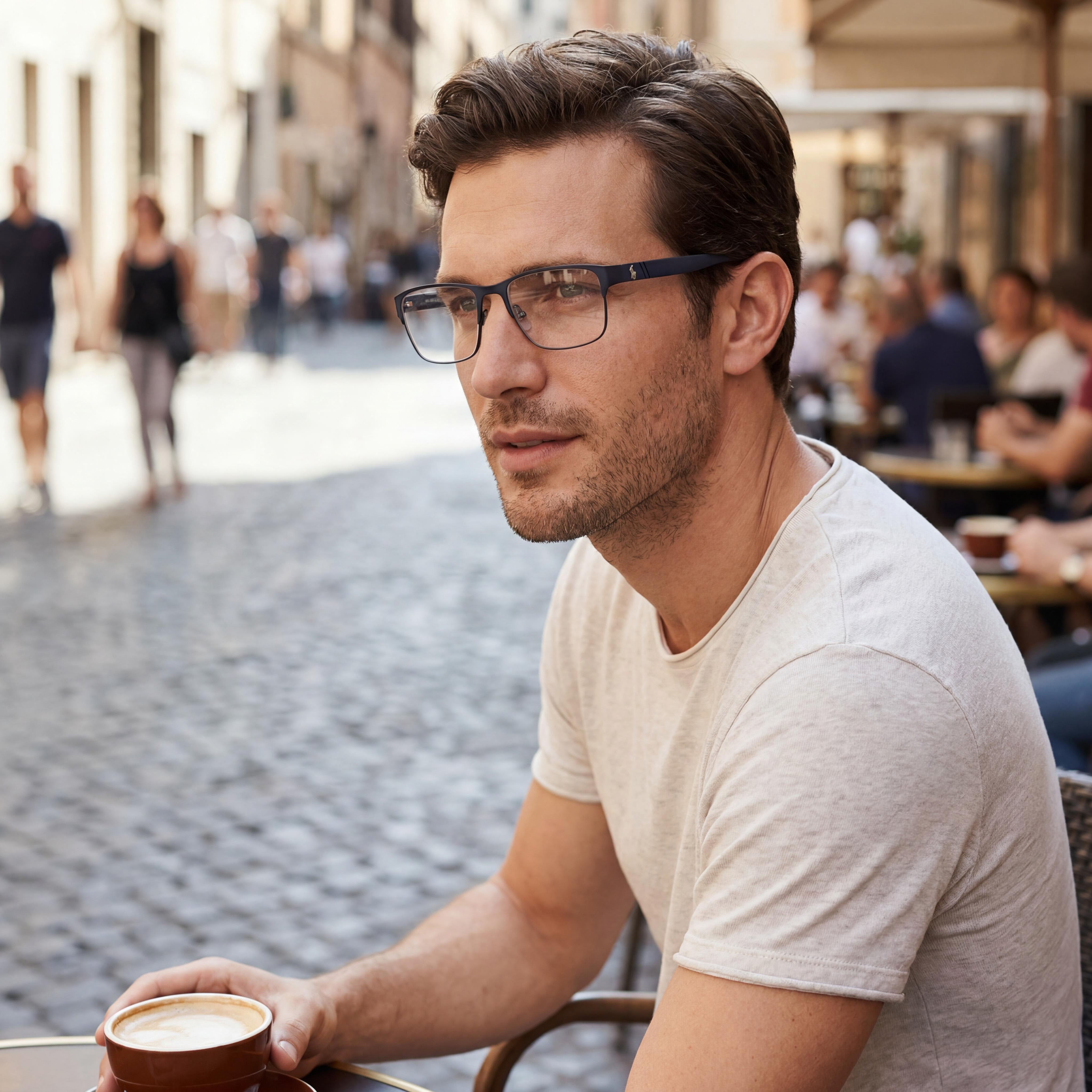 POLO RALPH LAUREN Ph1175 Marcos de Gafas con Medida de Hombre de Metal Azul Marino Mate Sin Receta 56mm, Photo 6