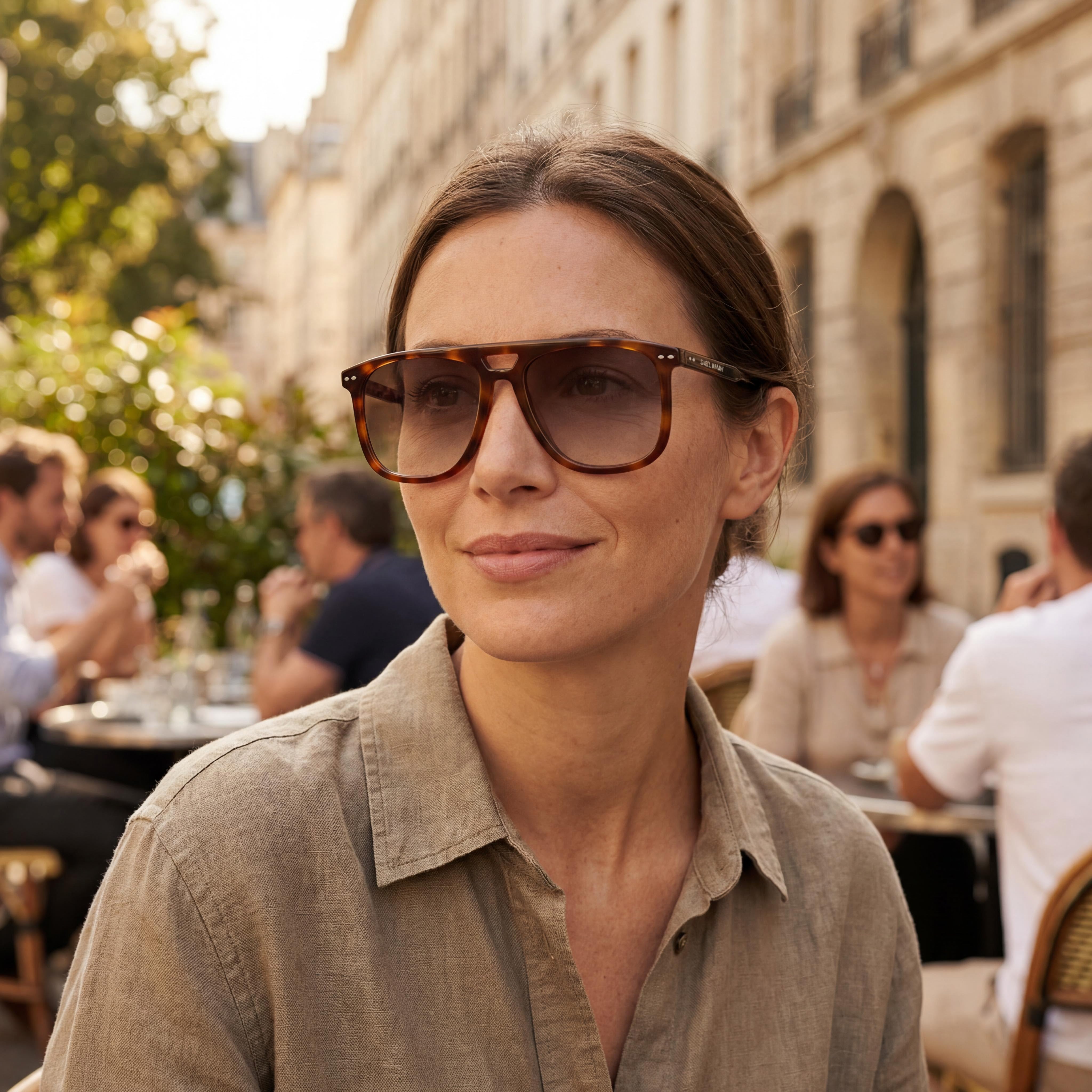 Isabel Marant Modern Women's Sunglasses featuring Havana Acetate Frame and 56mm Havana Polycarbonate Lenses, Photo 5