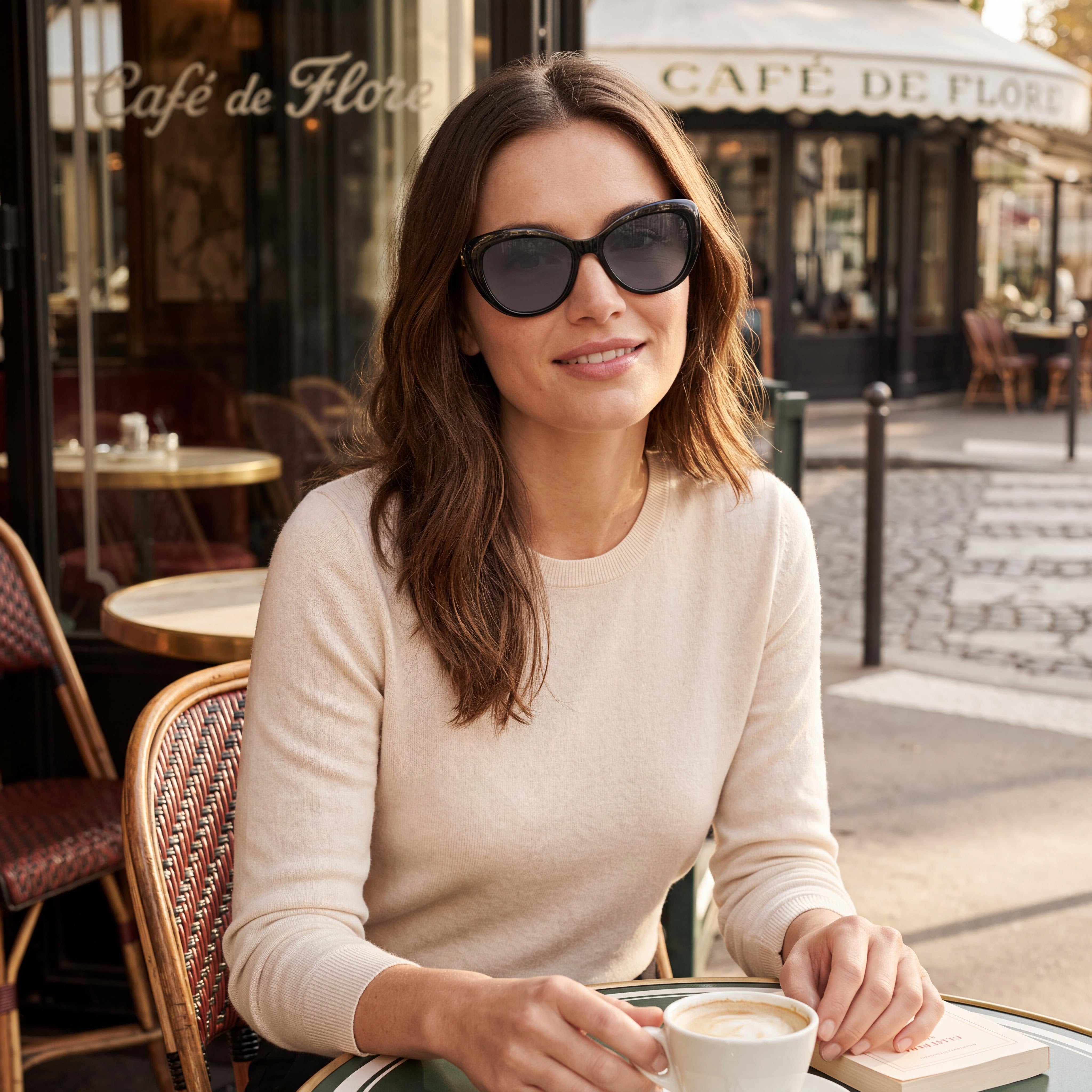 Gafas de sol Kate Spade New York Emmalynn/S para mujer, de plástico negro, polarizadas, grises, con protección UV 100 %, 54 mm, Photo 5