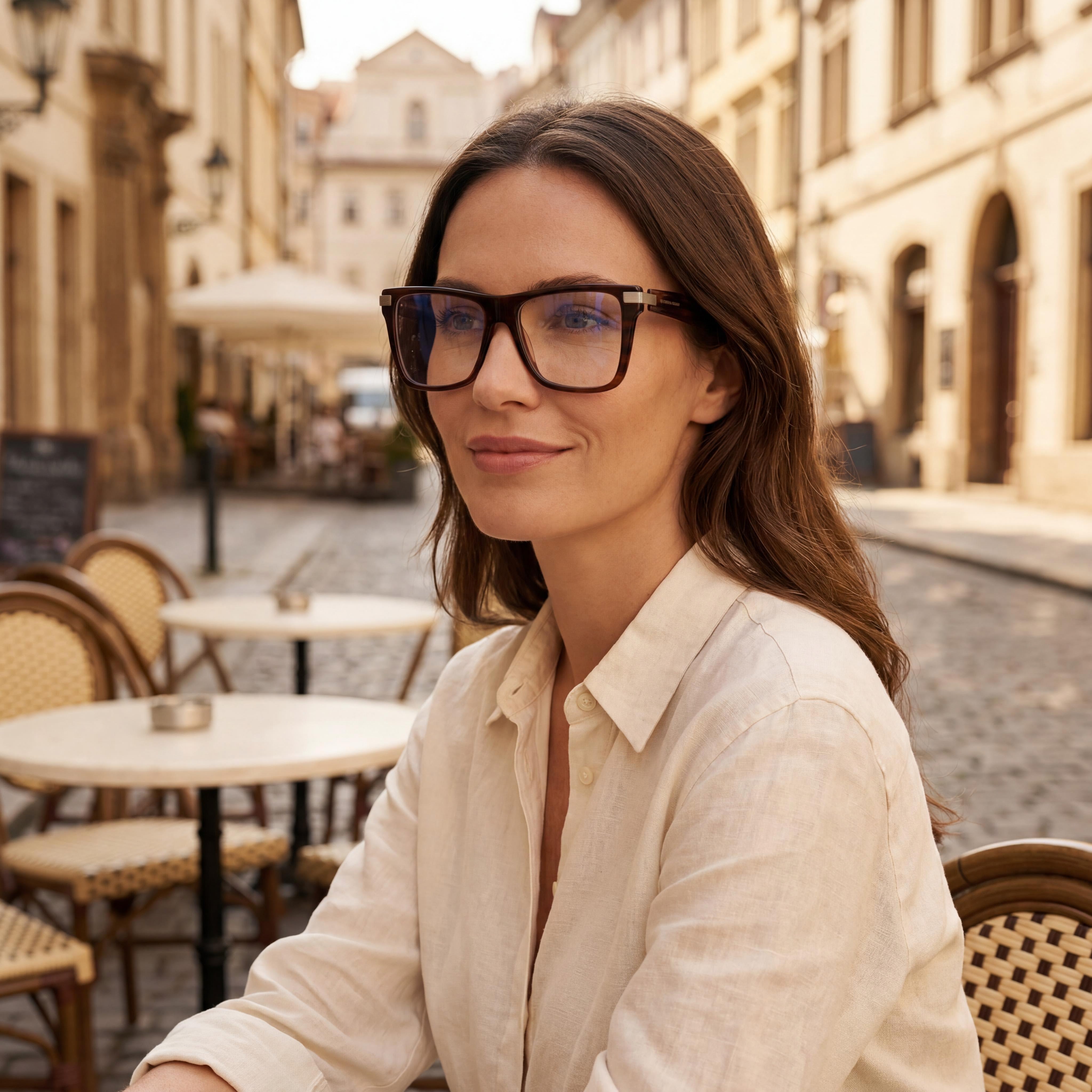 Gafas Victoria Beckham VB2677 de Cuerno Marrón para Mujer, 53mm, Photo 4