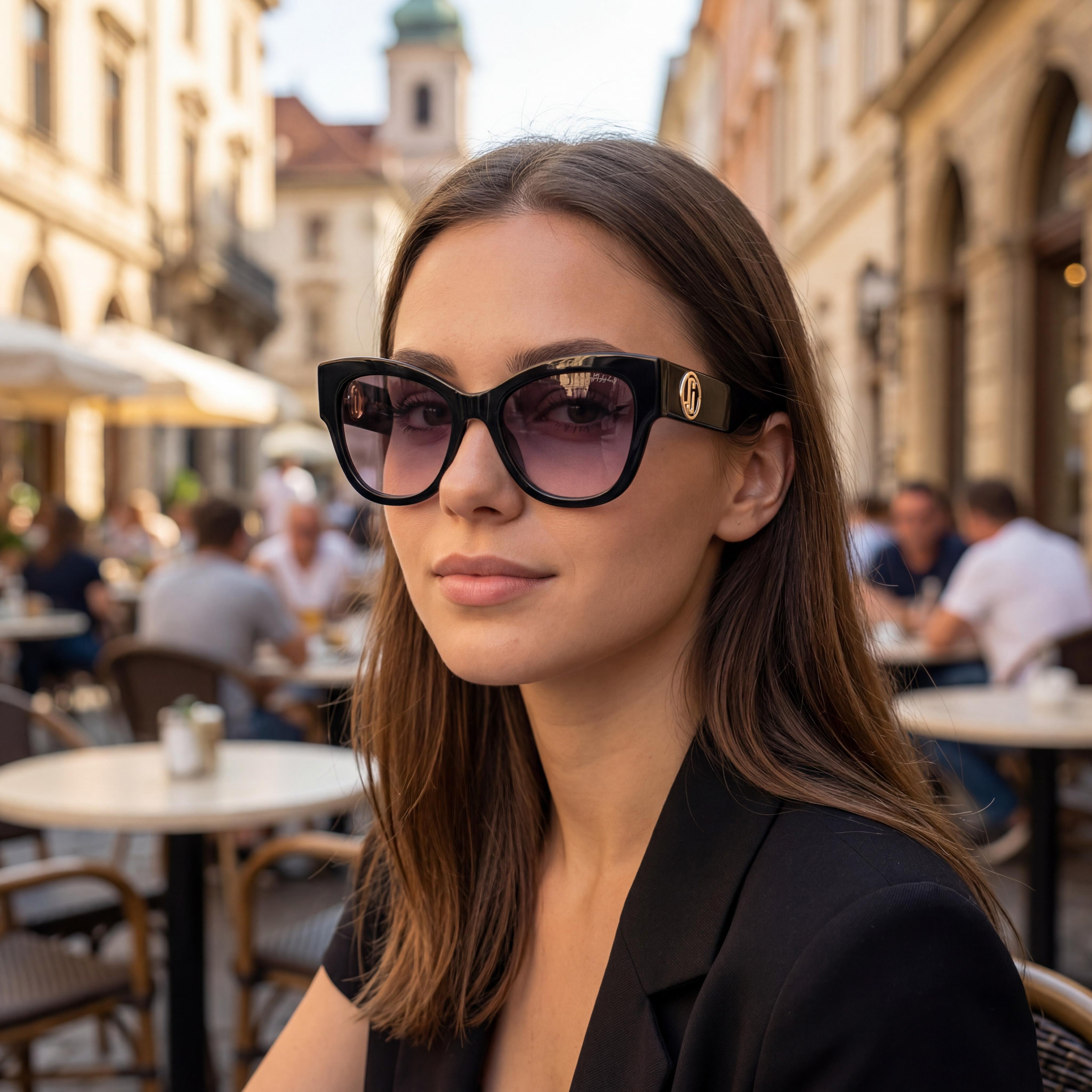 Marc Jacobs Signature Women's Acetate Black Grey Eyeglasses Frames, Lens Width 53mm, Bridge 18mm, Temple 145mm, Photo 3
