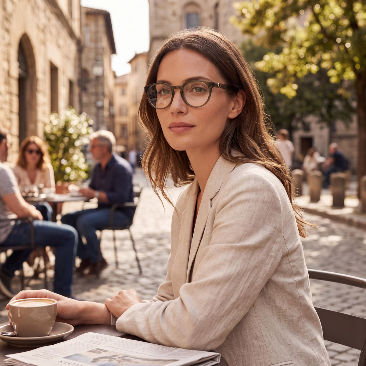 Ferragamo Sf3032e Women's Transparent Khaki Acetate Frame Eyewear Lens 51mm Bridge 20mm Temple 140mm, Photo 4