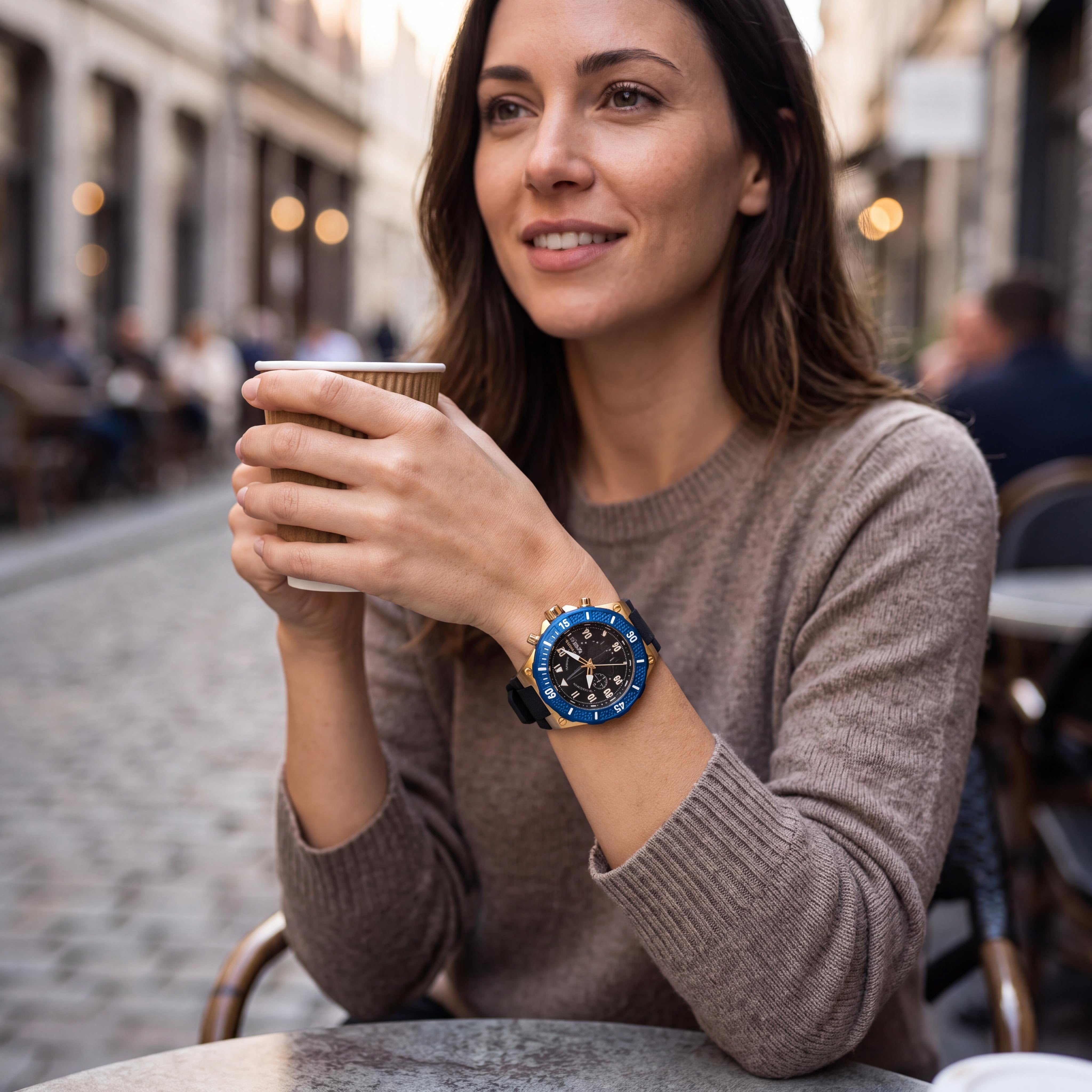 Reloj Invicta Aviator Cronógrafo Moderno Unisex con Esfera Negra de Acero Inoxidable de 50 mm Resistente al Agua, Photo 5