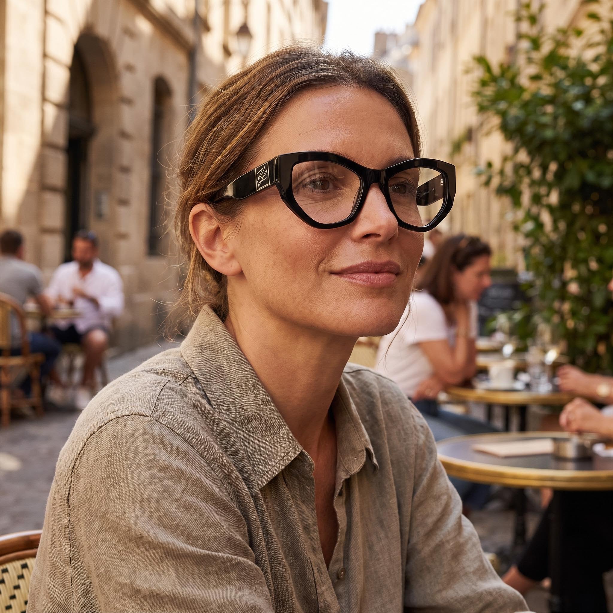KARL LAGERFELD Kl6211 Women's Black Acetate Eyeglasses 55-17-140, Photo 5
