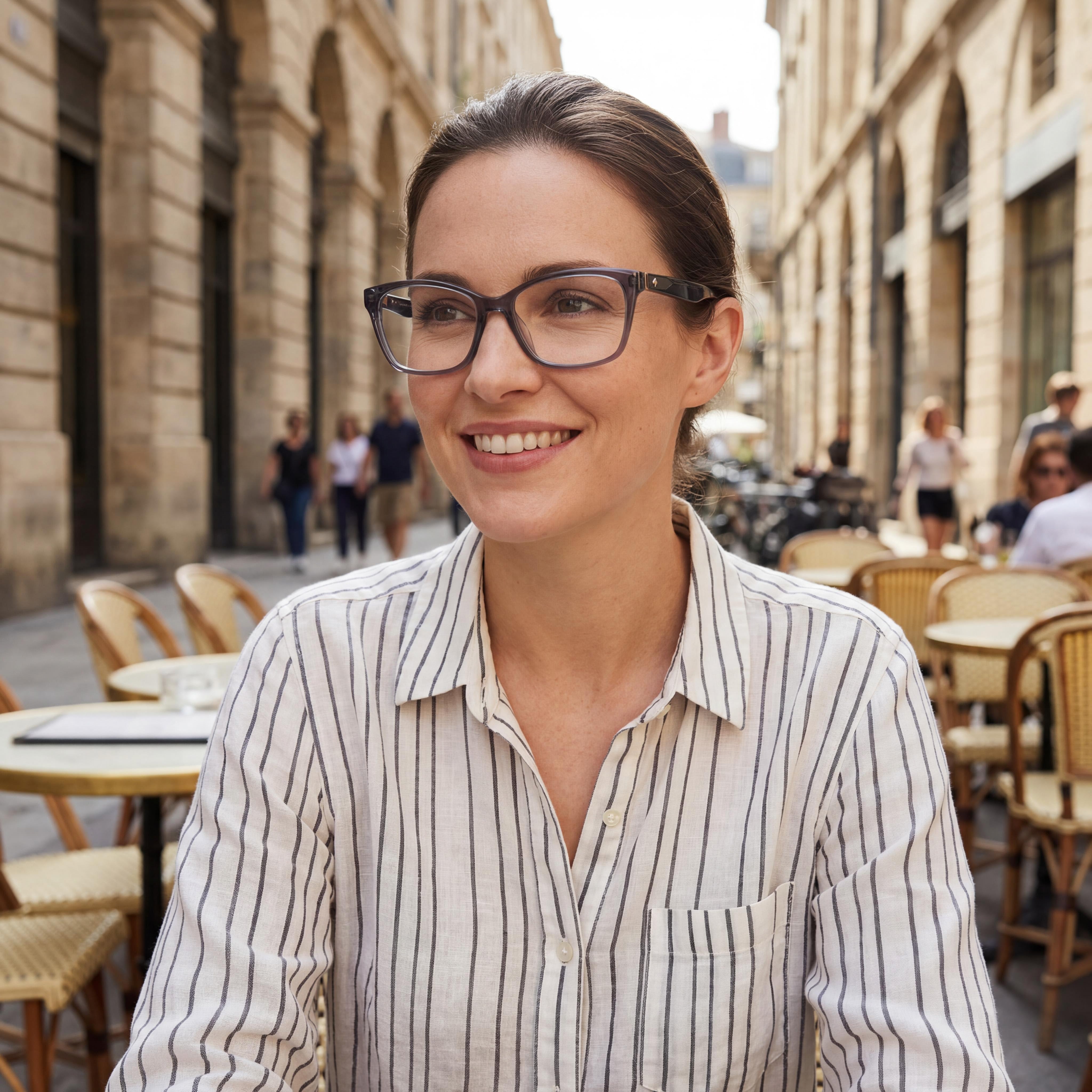kate spade new york Modern Women's Transparent Grey Acetate Full Rim Square Eyeglasses with Grey Lenses 52mm, Photo 4
