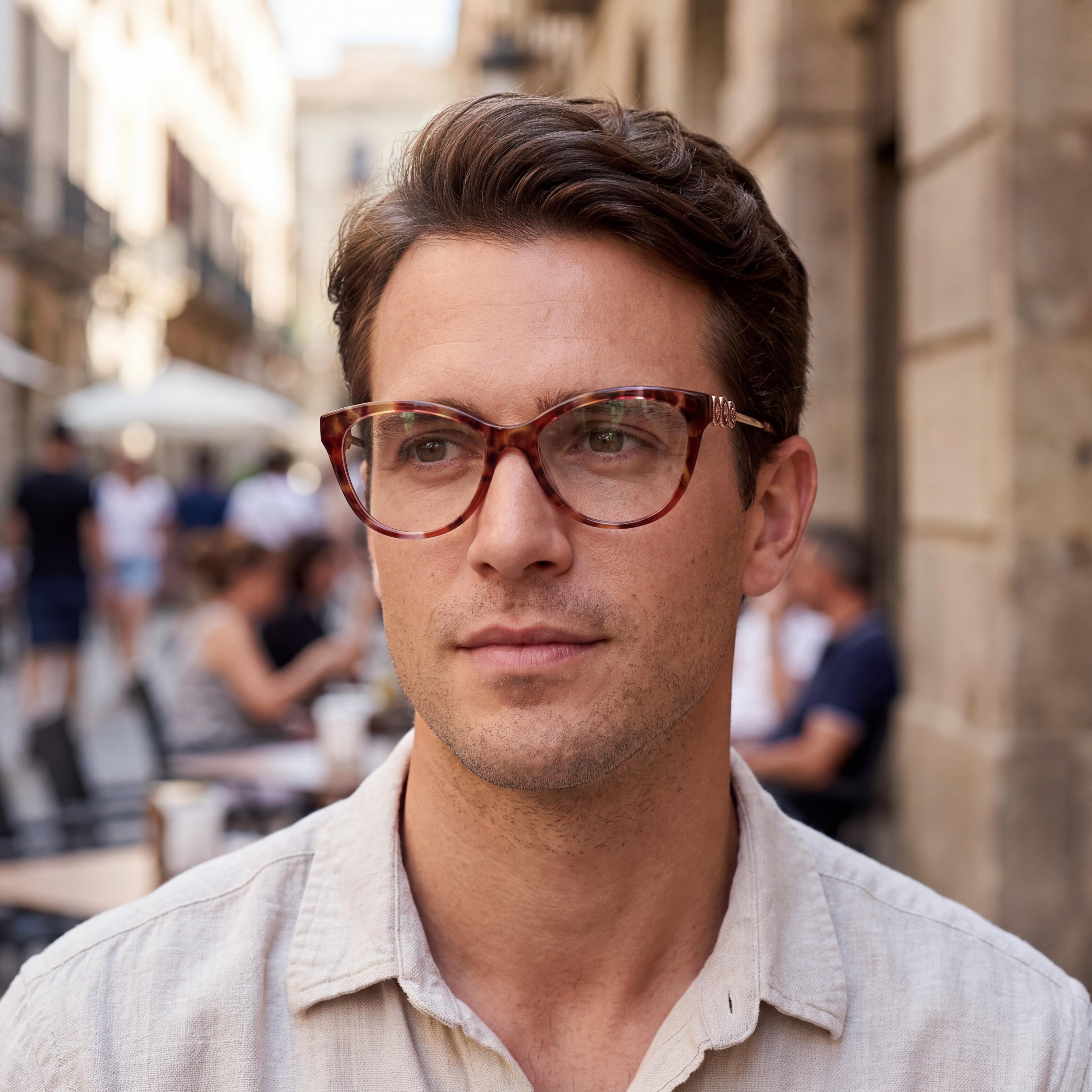 Gafas de Sol Modernas GUESS para Hombre con Montura de Plástico Roja, Lentes de Policarbonato, 55 mm de Ancho de Lente, 16 mm de Puente, 140 mm de Longitud de Patilla, Photo 4