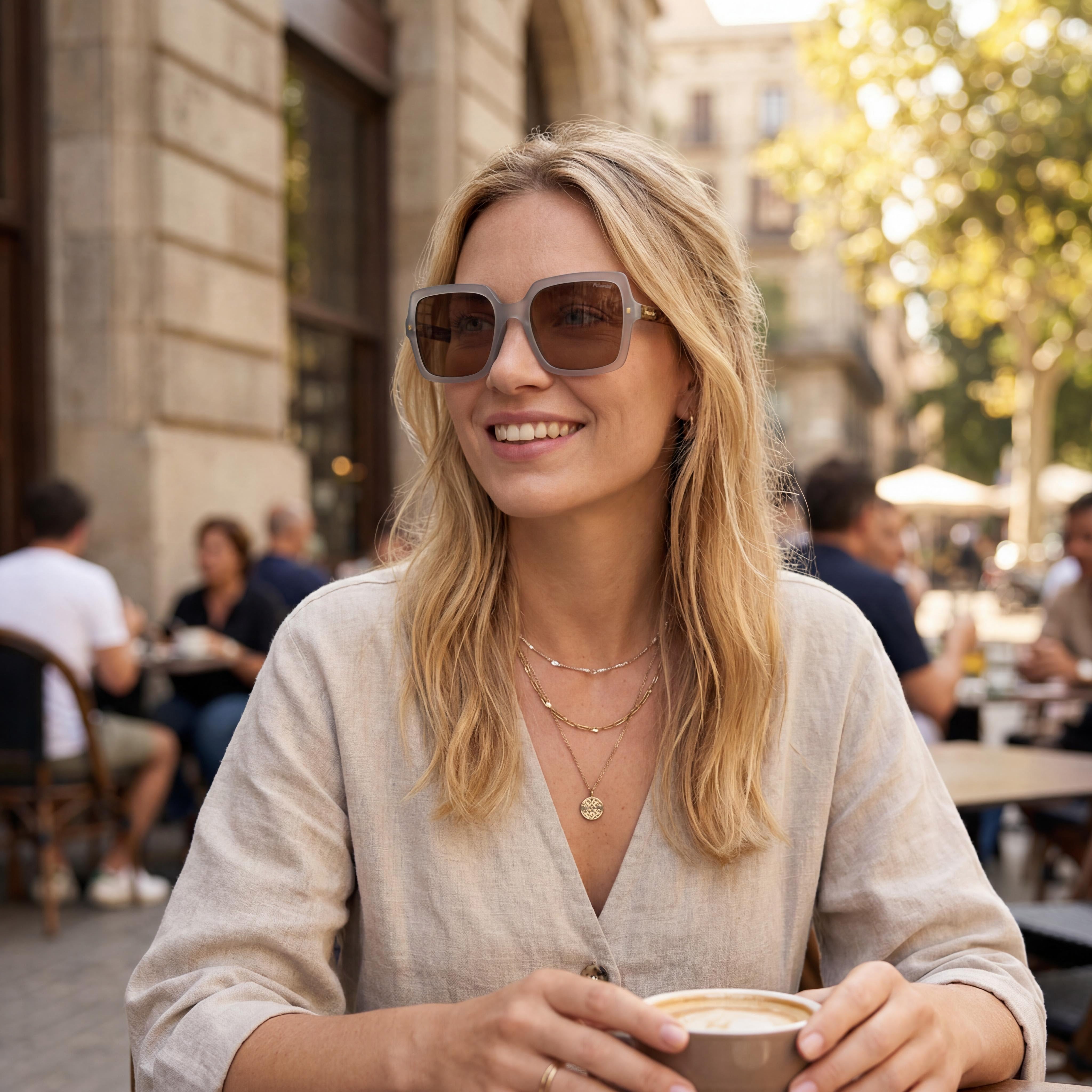 Polaroid Casual Women's Green Acetate Frame Bronze Polarized UV Protected Sunglasses 55mm, Photo 5